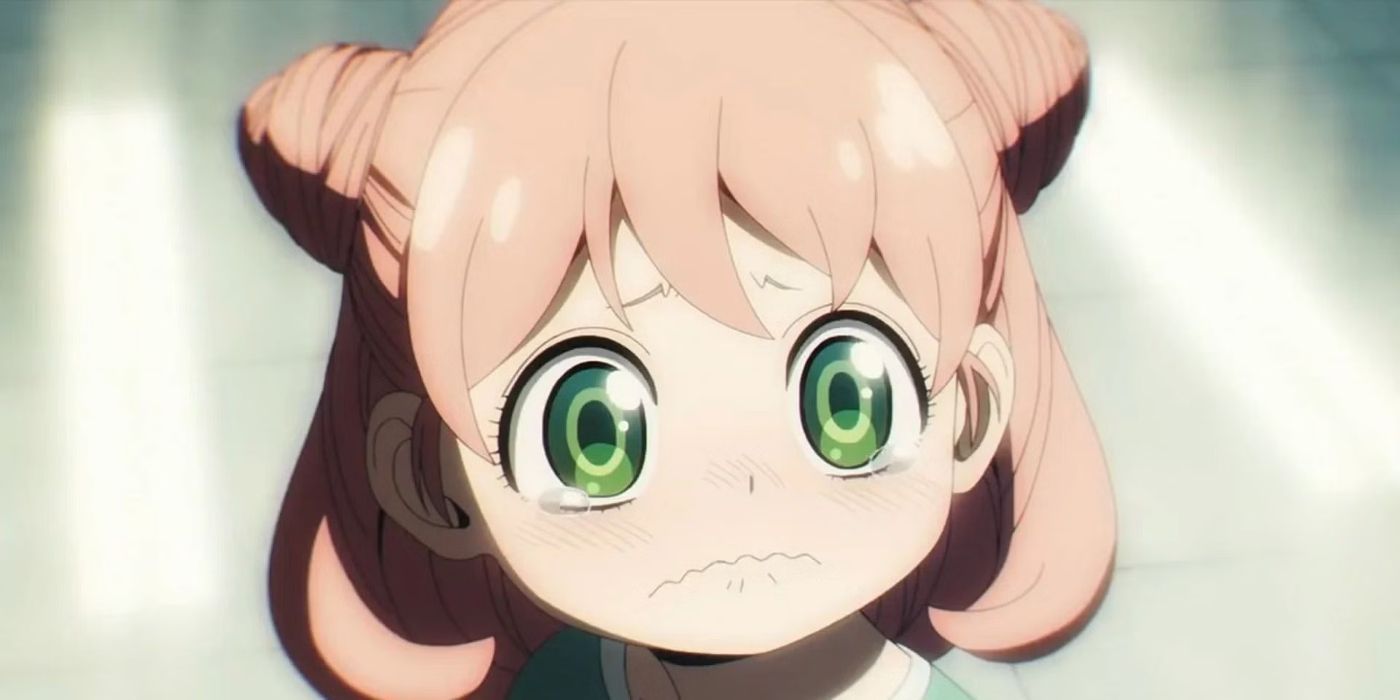 Anya crying while she was being experimented on in the laboratory.