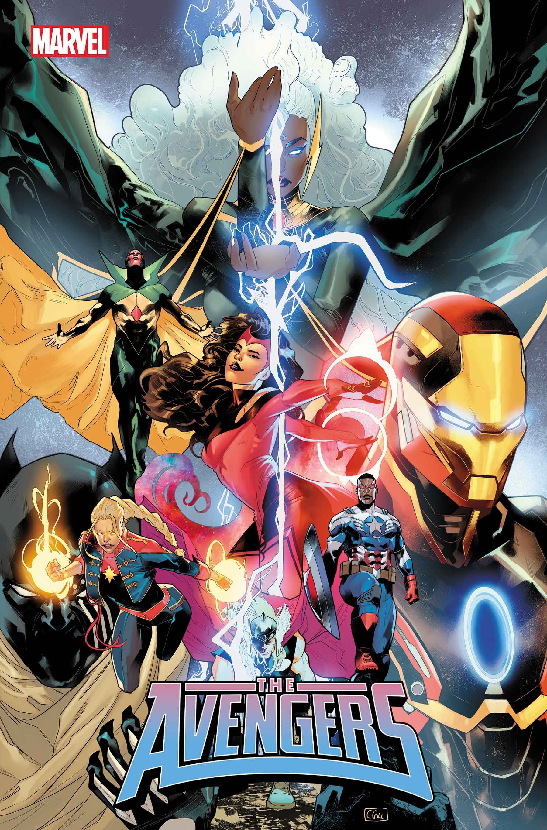 avengers 18 cover showing the team, galmon variant
