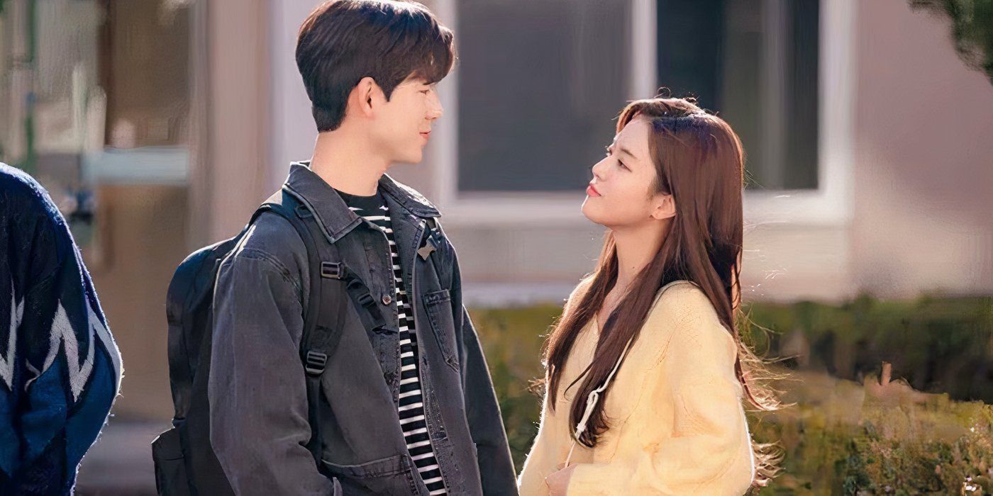 Bae Hyun-Sung and No Jeong-ee look into one another's eyes. 