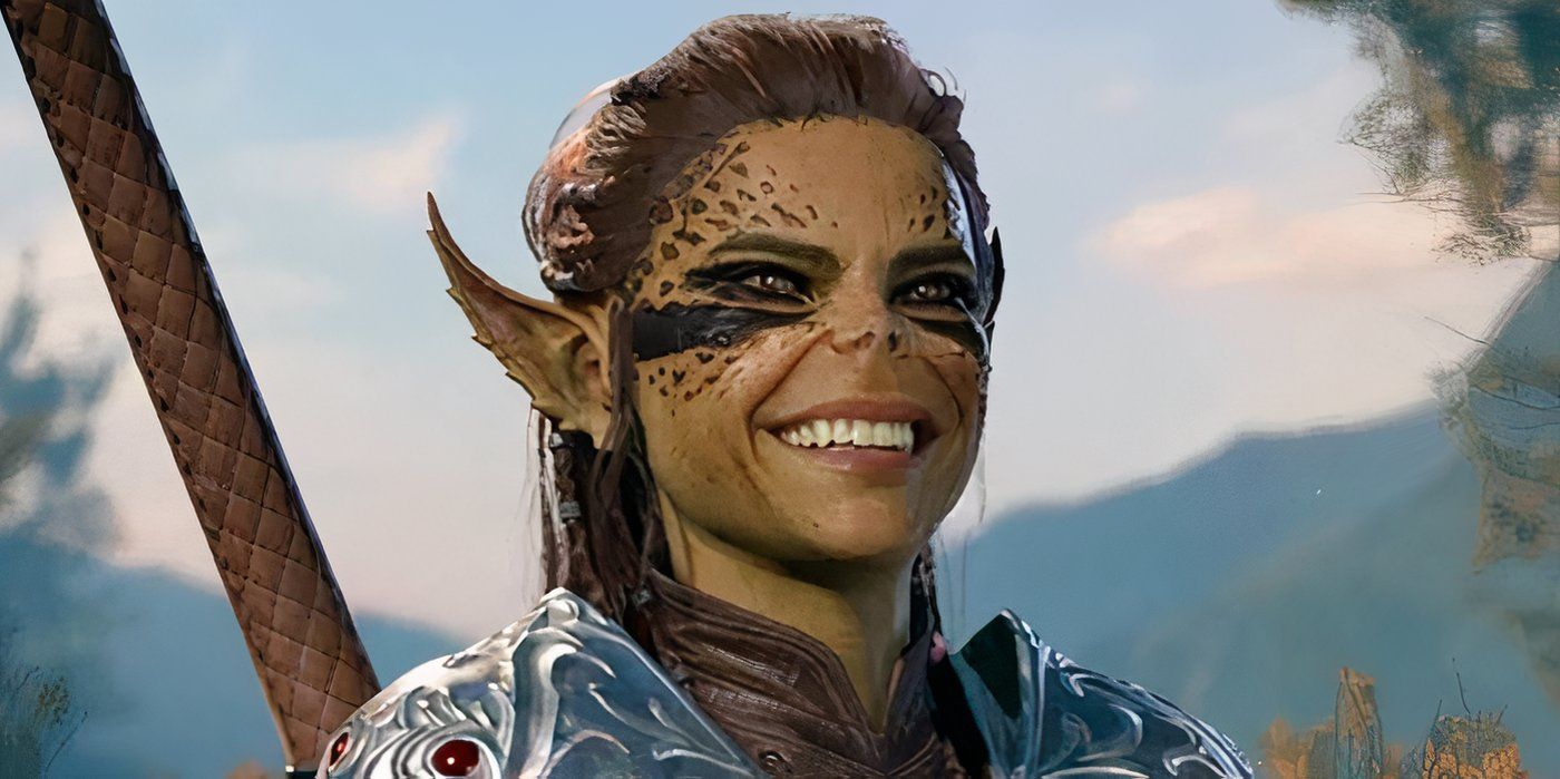 Baldur's Gate 3 - Lae'zel smiling