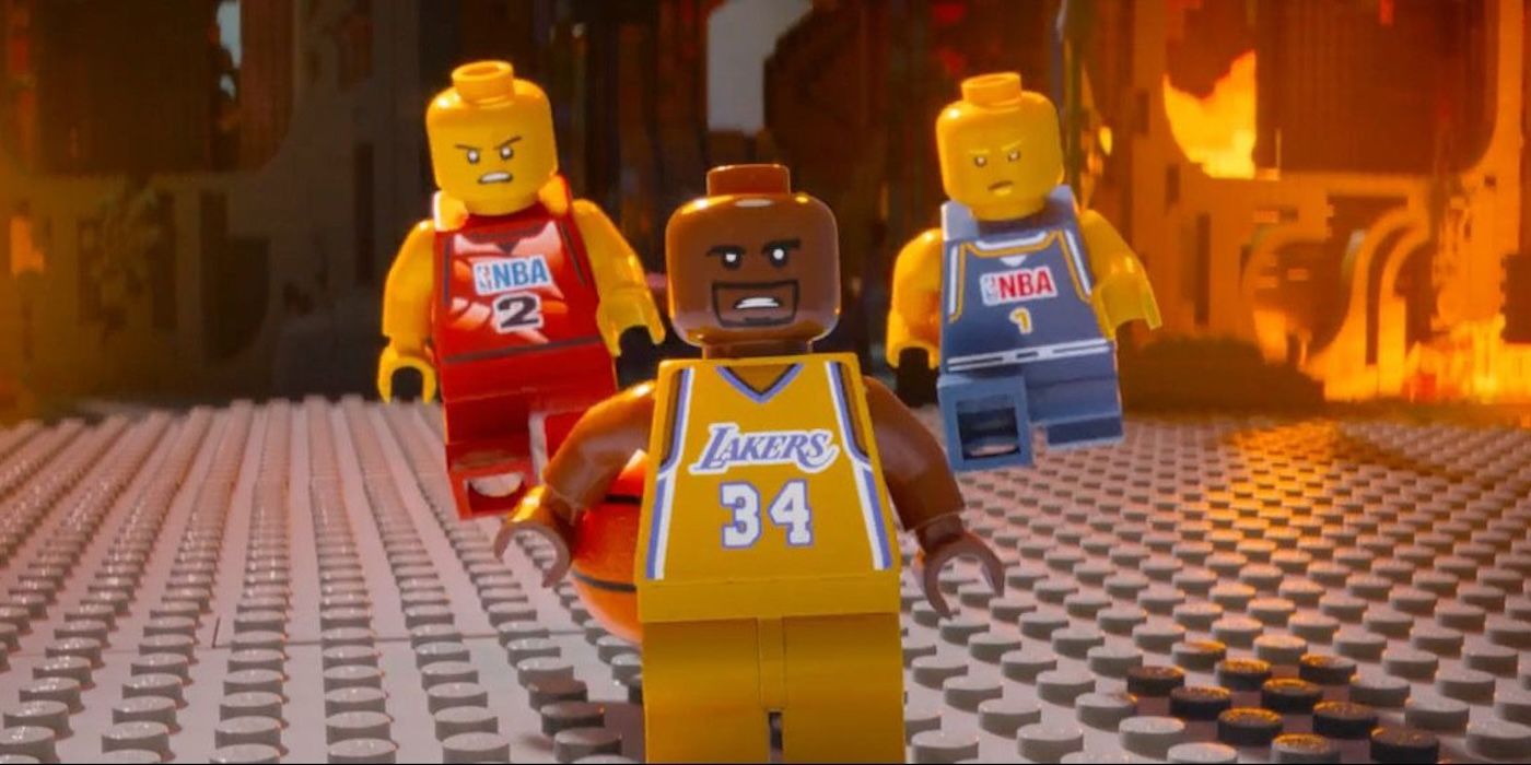 Basketball players in LEGO movie
