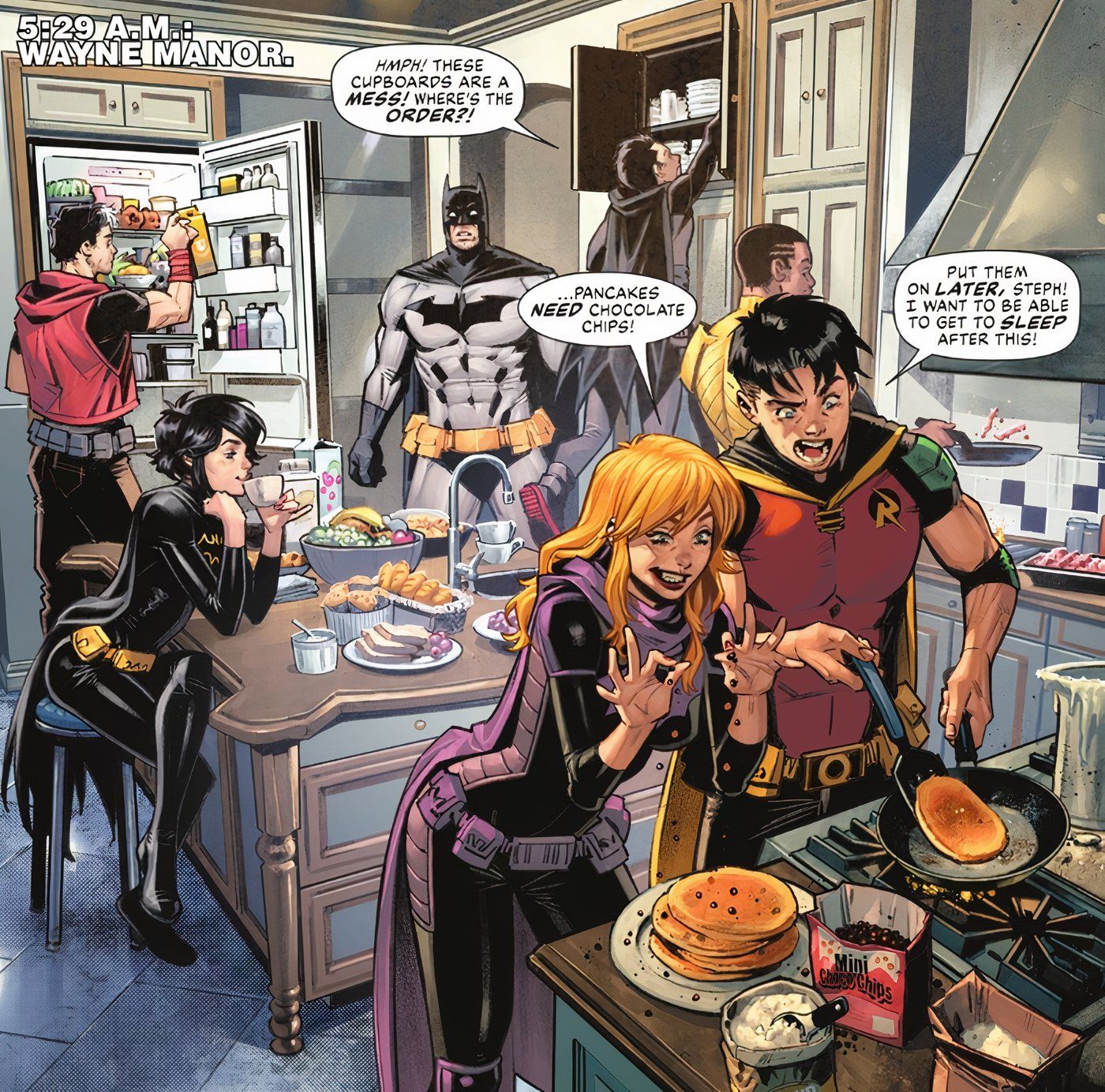 Bat-Family Making Breakfast DC