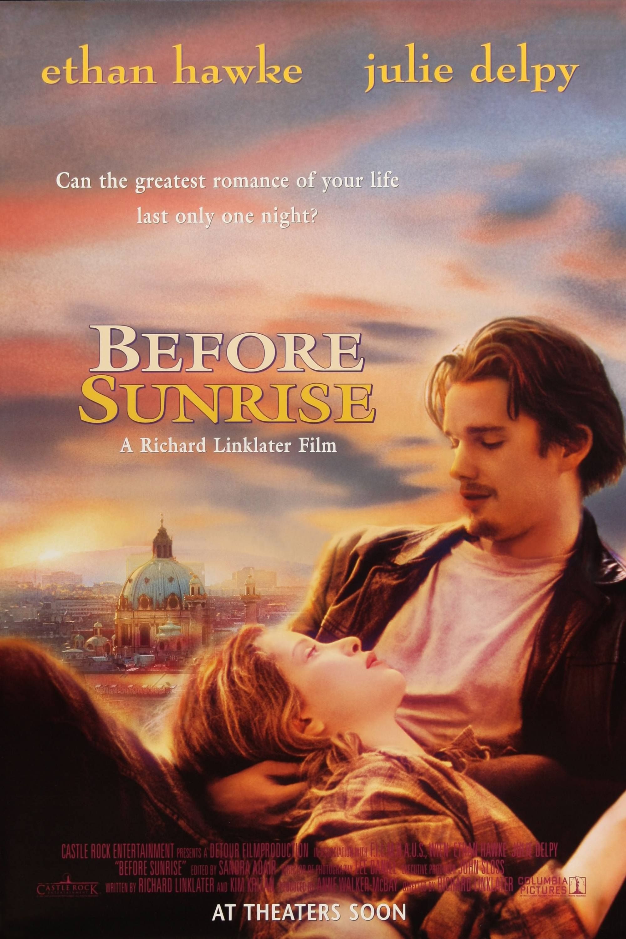 Before Sunrise - Poster - Ethan Hawke & Julie Delpy looking at each other