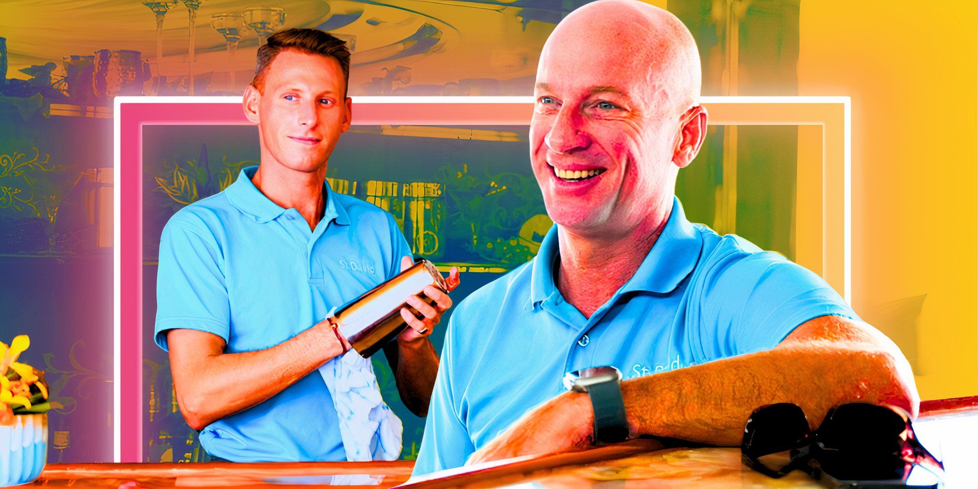 Below Deck Season 11 montage of fraser and kerry washing and looking serious