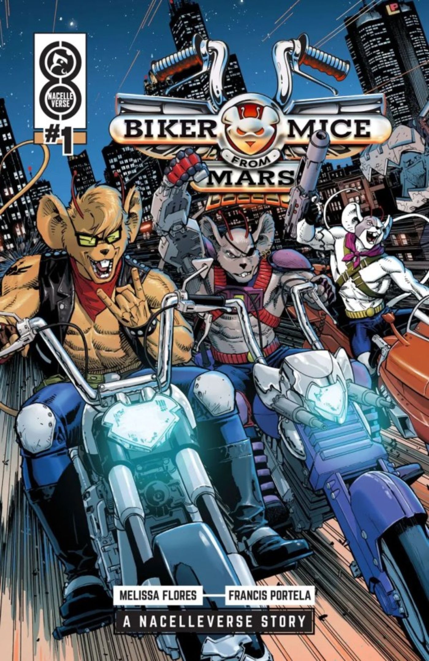Biker Mice from Mars #1 cover featuring the titular heroes.
