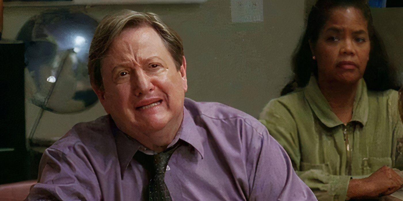 Bill (Roger Keller) asking a question in Glee.