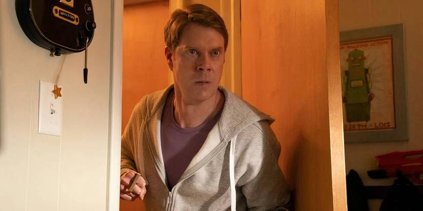 BJ (Tim Baltz) sneaking into a room in The Righteous Gemstones.