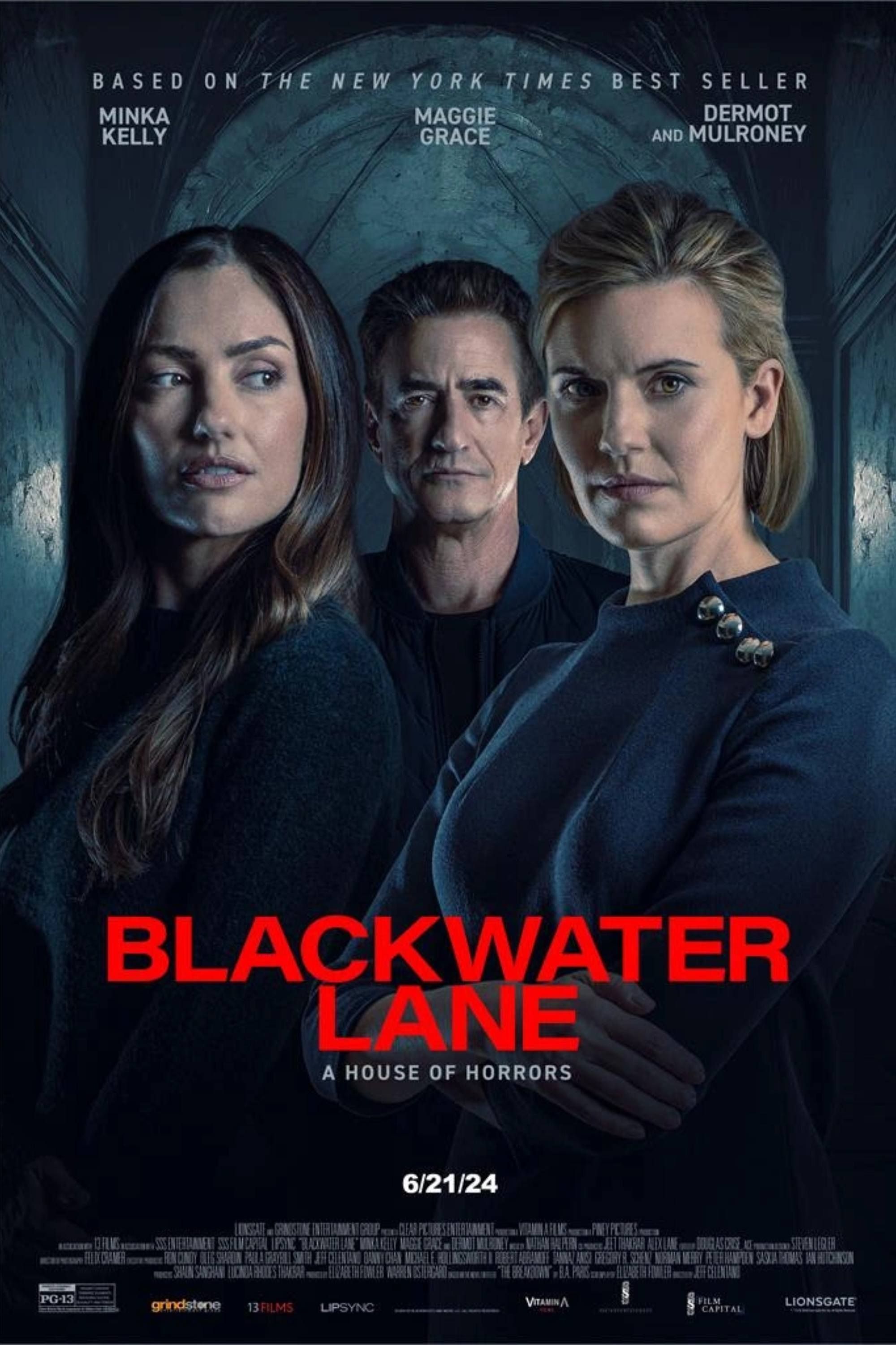 Blackwater Lane (2024) - Pôster - Minka Kelly, Maggie Grace e Dermot