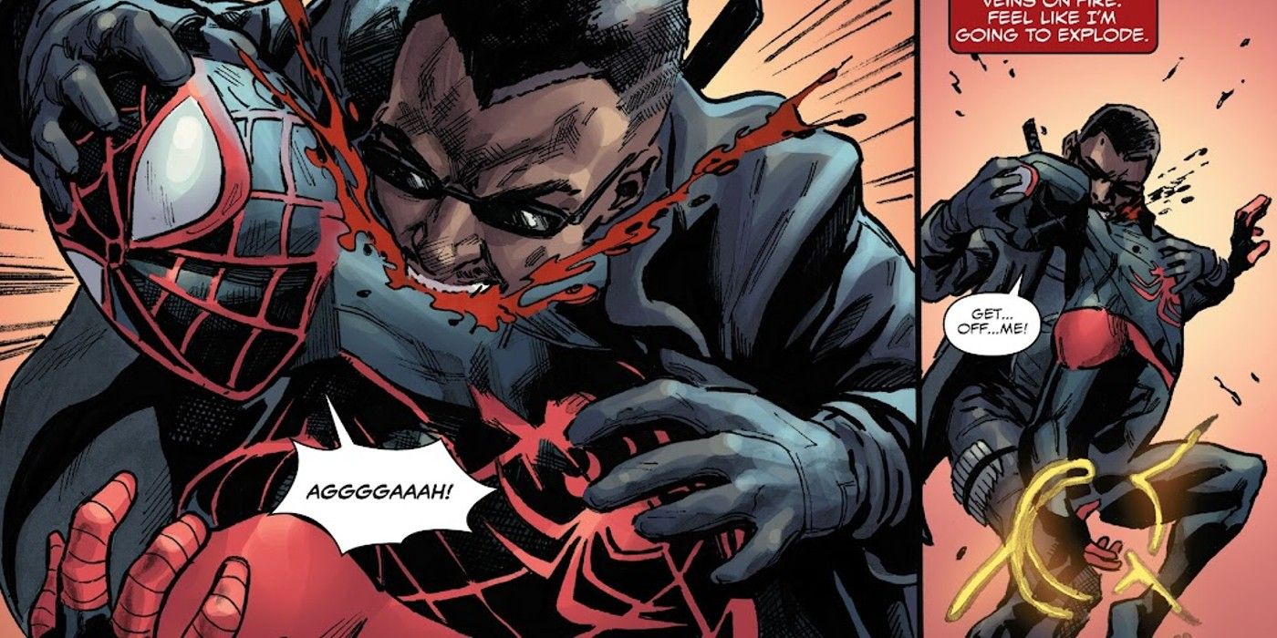 Blade bites in Miles Morales Spider-Man #21