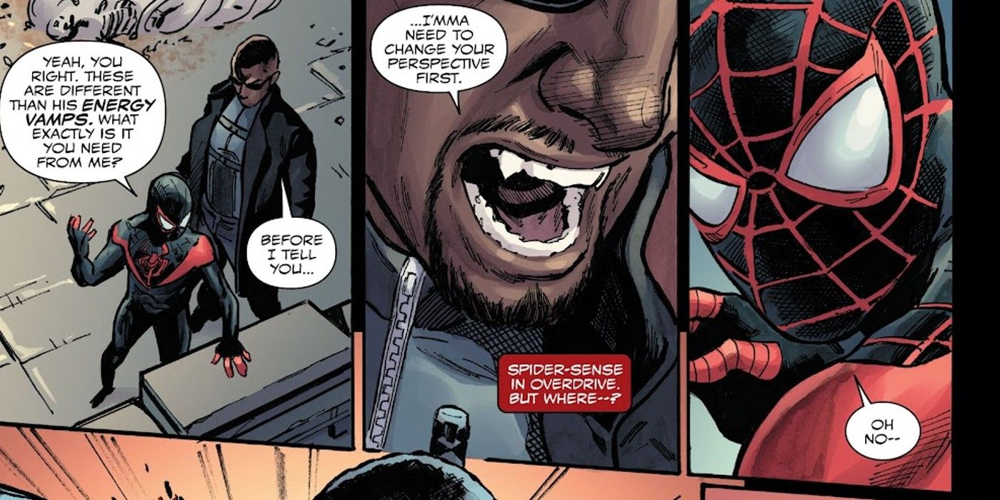 Blade se prepara para morder Miles Morales Spider-Man #21