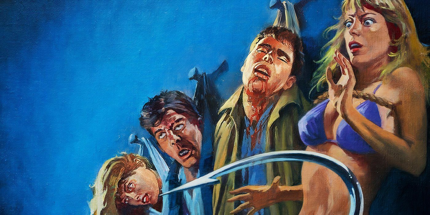 Bodies Hanging from Nails on the Poster for The Mutilator