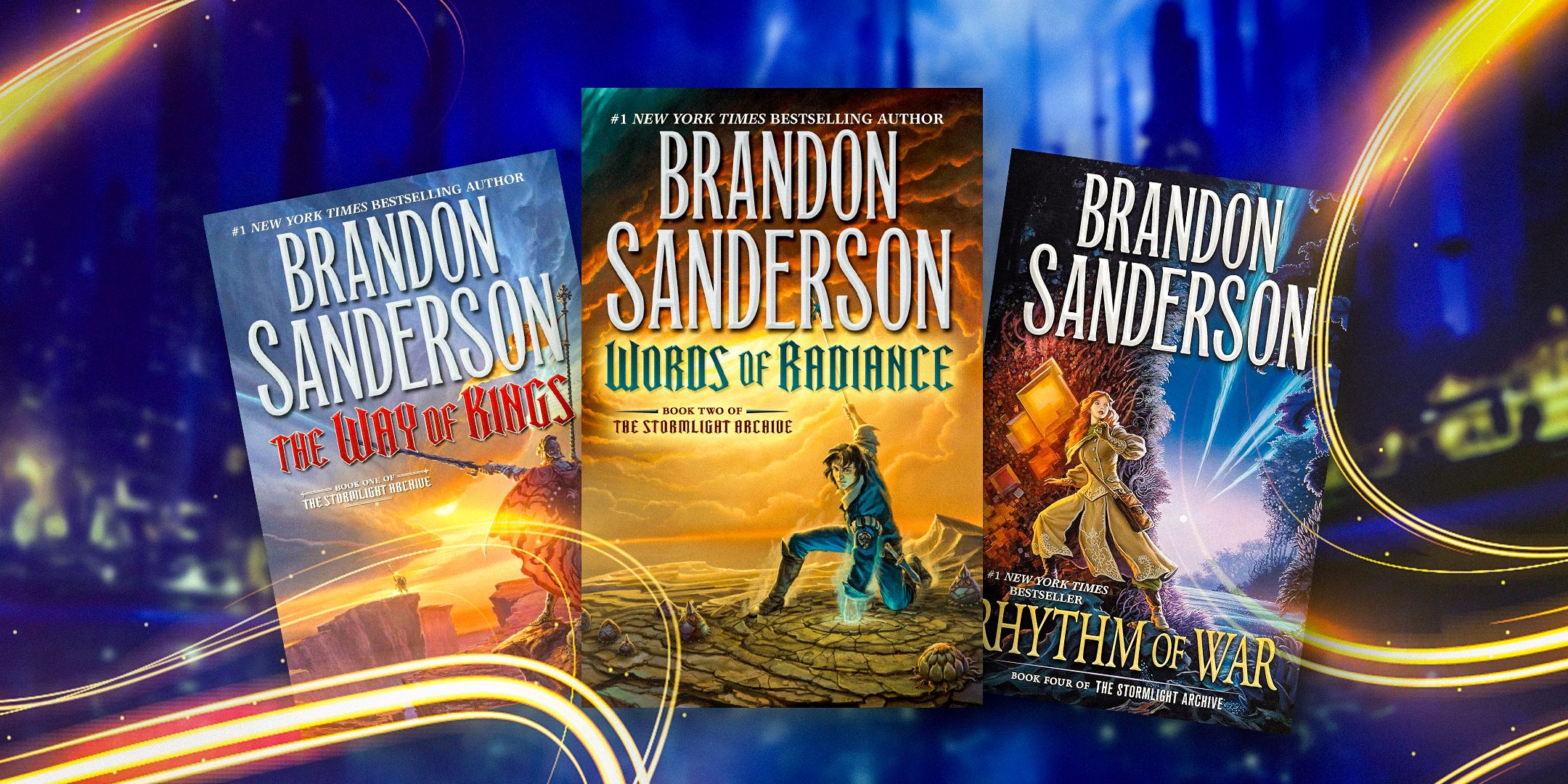 Book Covers of Brandon Sanderson's The Stormlight Archive novels