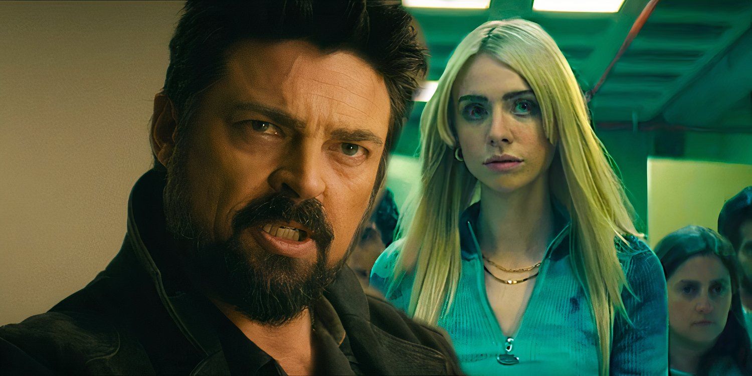 Butcher looking angry in The Boys next to Cate looking stoic in Gen V