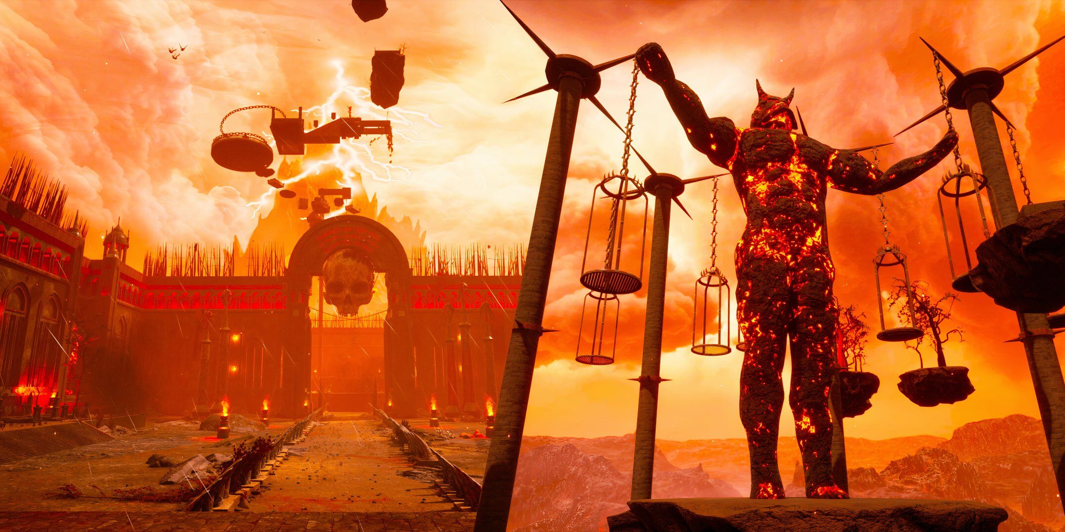 Different levels of hell in Chained Together.