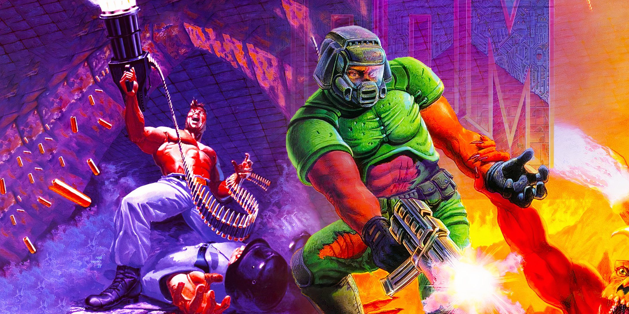Characters from the original Wolfenstein  and Doom game