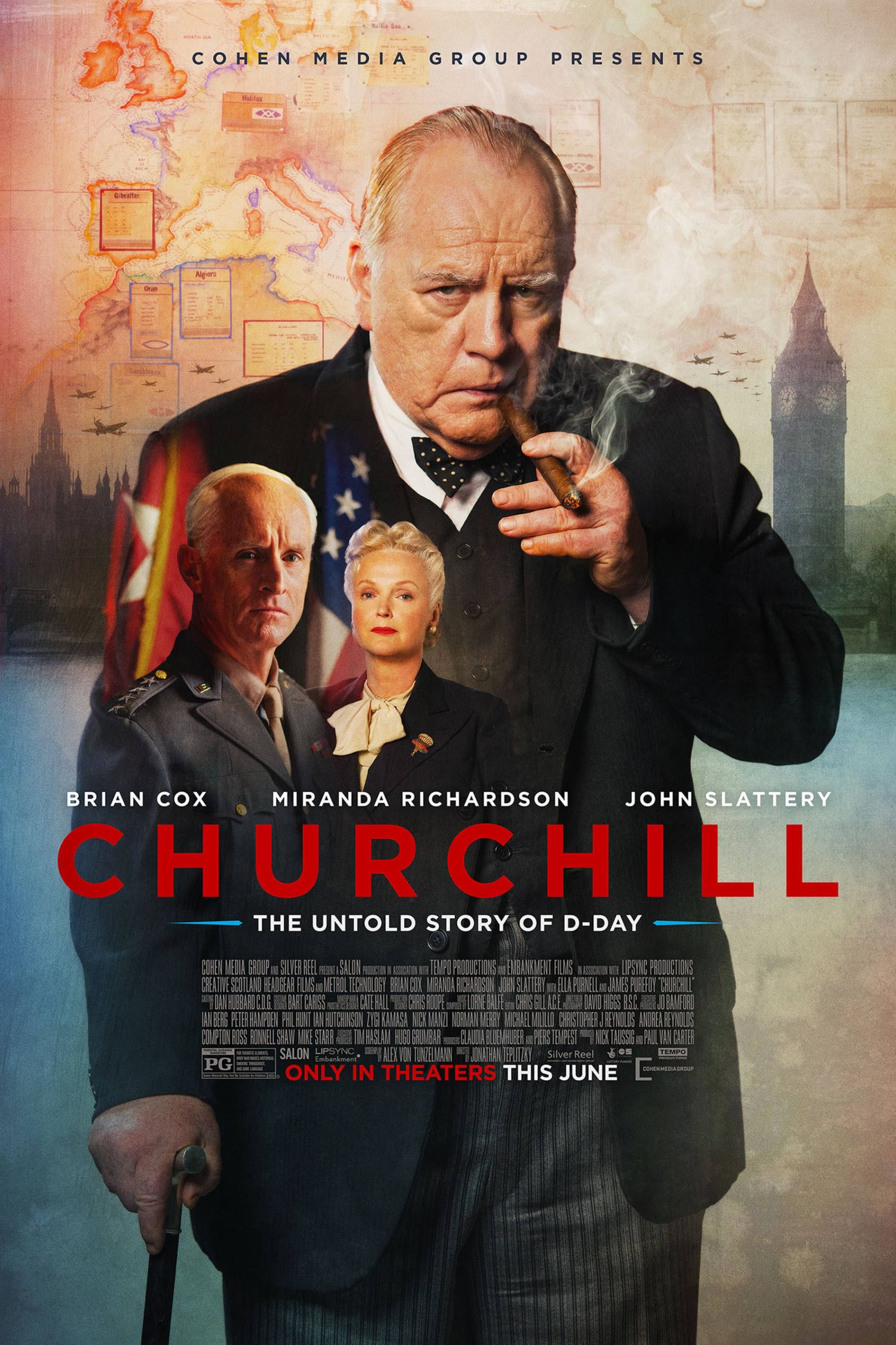 Churchill (2017) – Poster – Brian Cox, Miranda Richardson und John Slattery