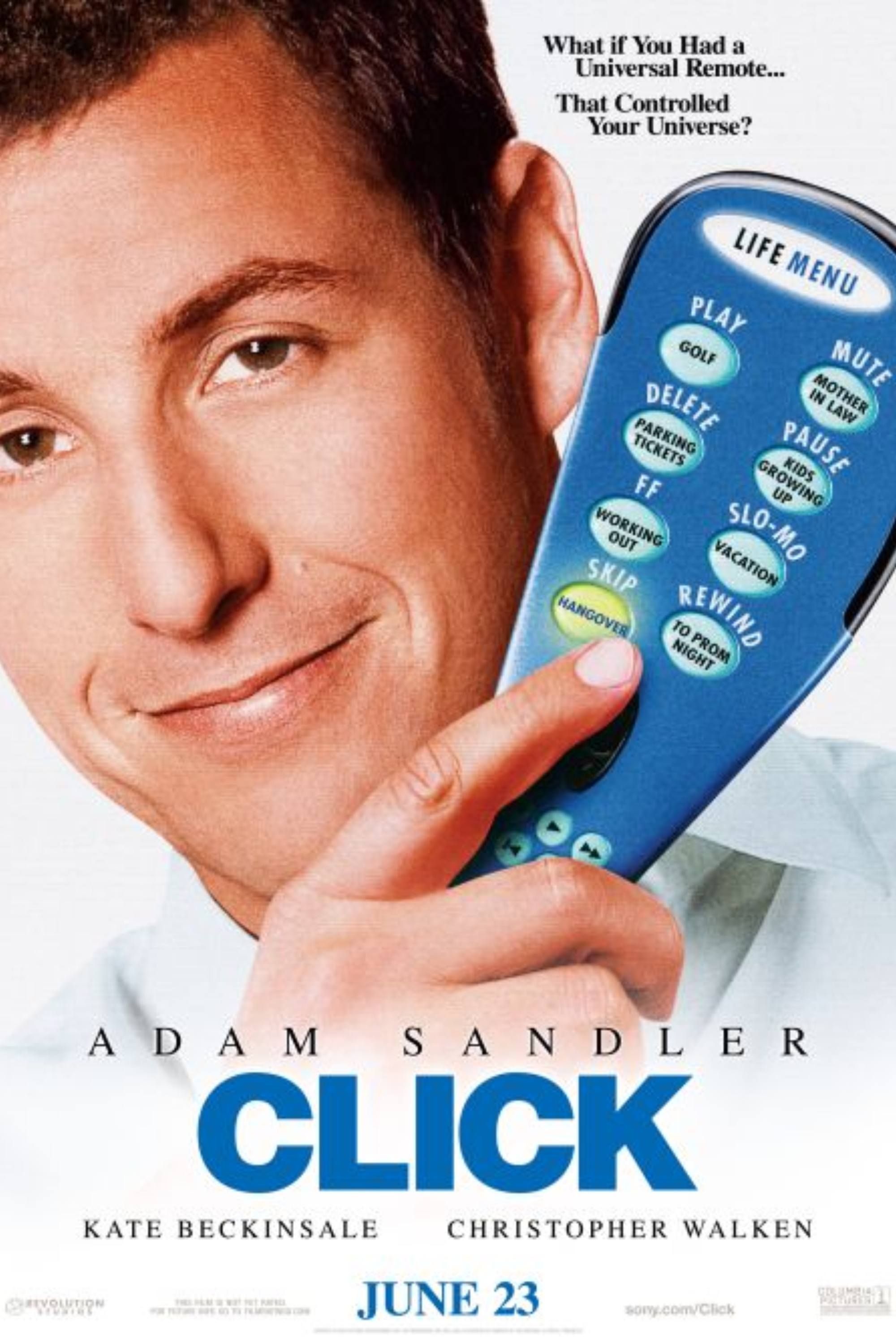 Click (2006) - poster - Adam Sandler holding a remote control