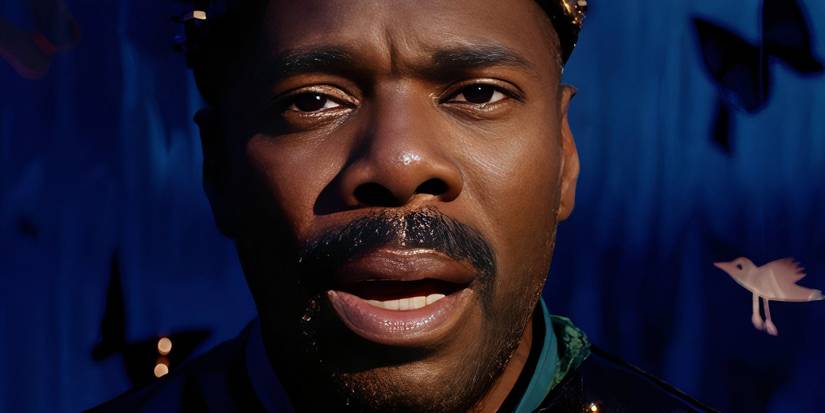 Colman Domingo as John Divine G Whitfield looking emotional on stage in Sing Sing