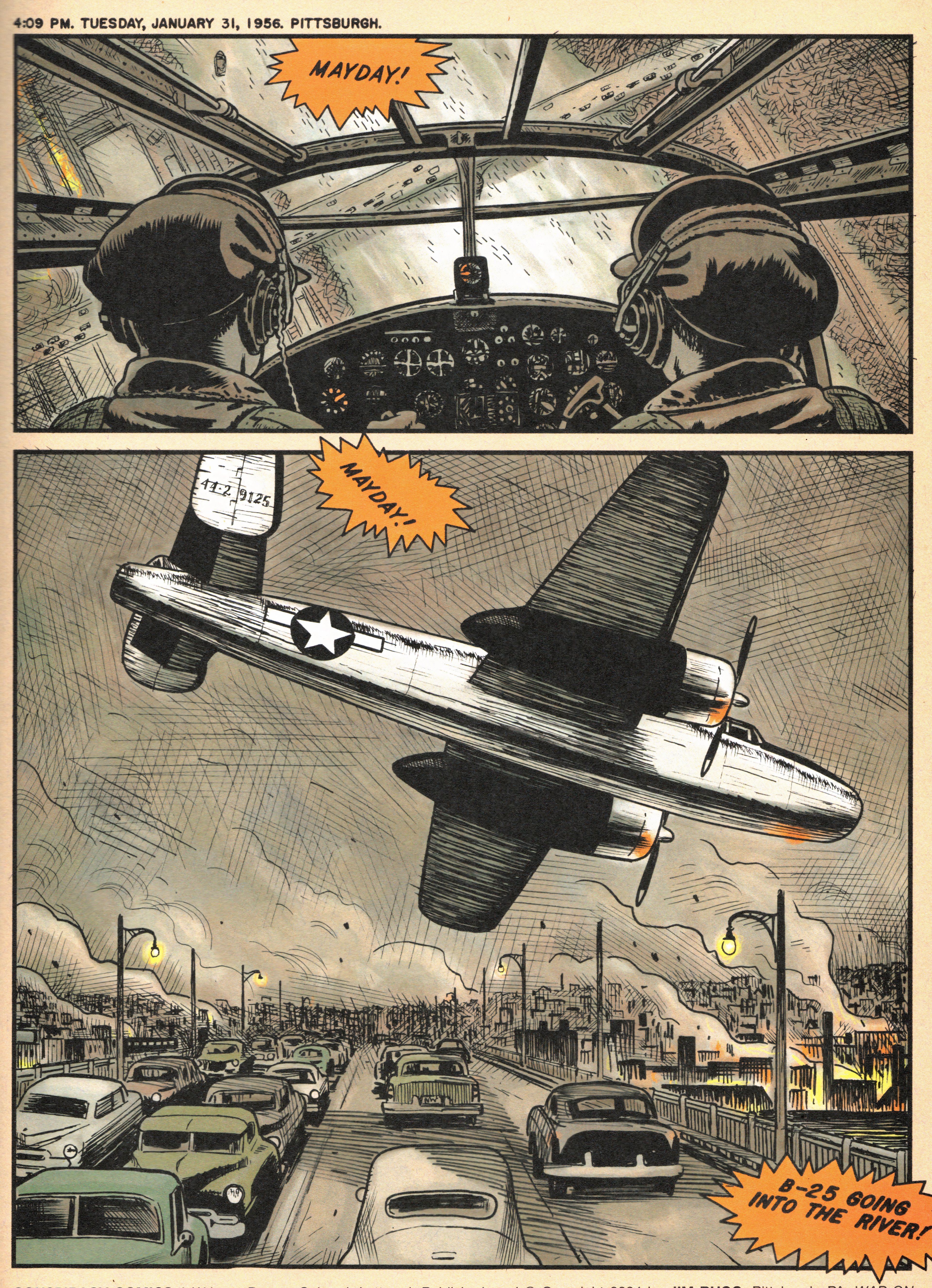 Conspiracy Comics #1 B52 plane crashes into Pittsburgh River
