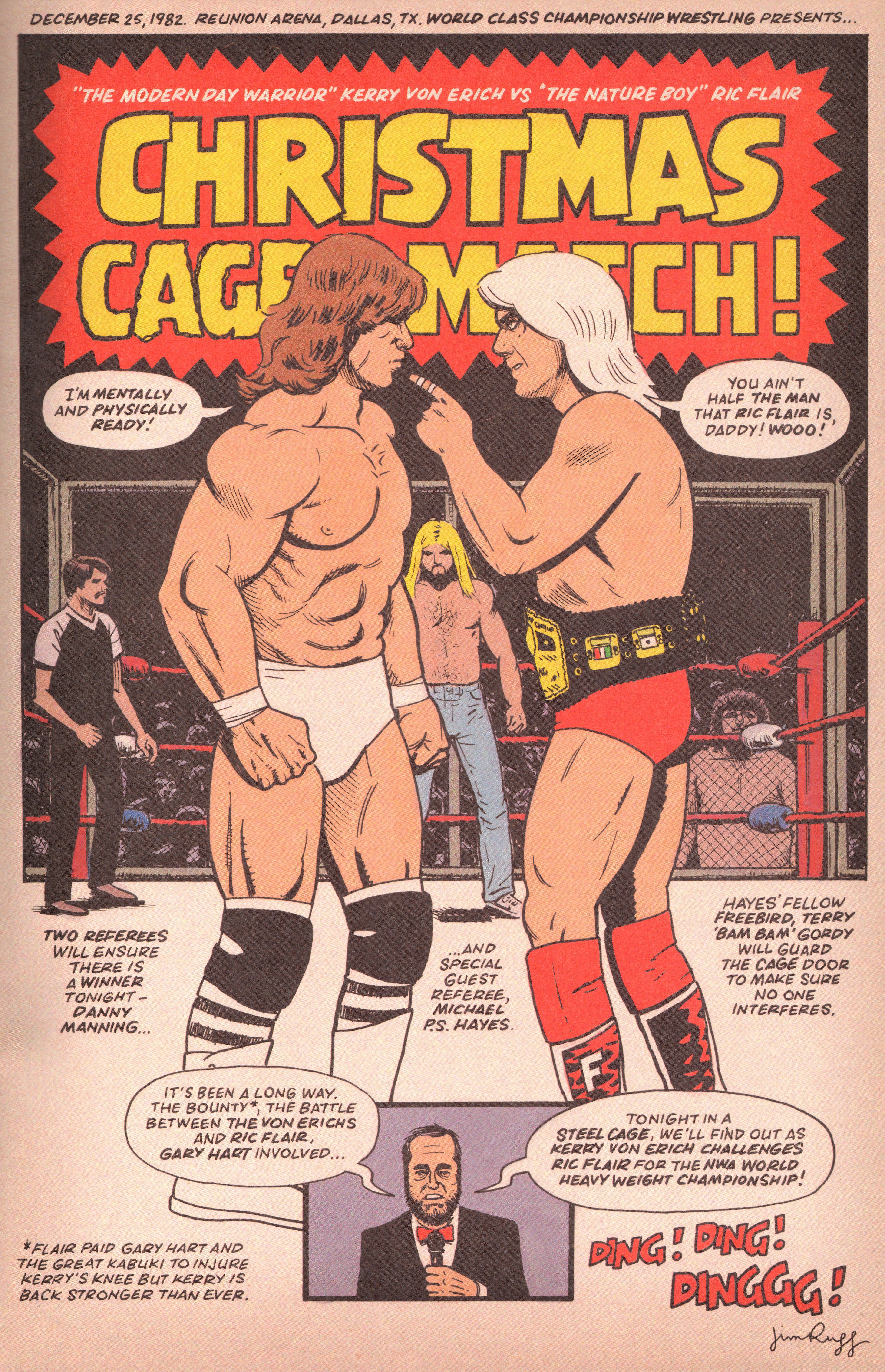 Conspiracy Comics #1 Kerry Von Erich and Ric Flair compete in a wrestling ring
