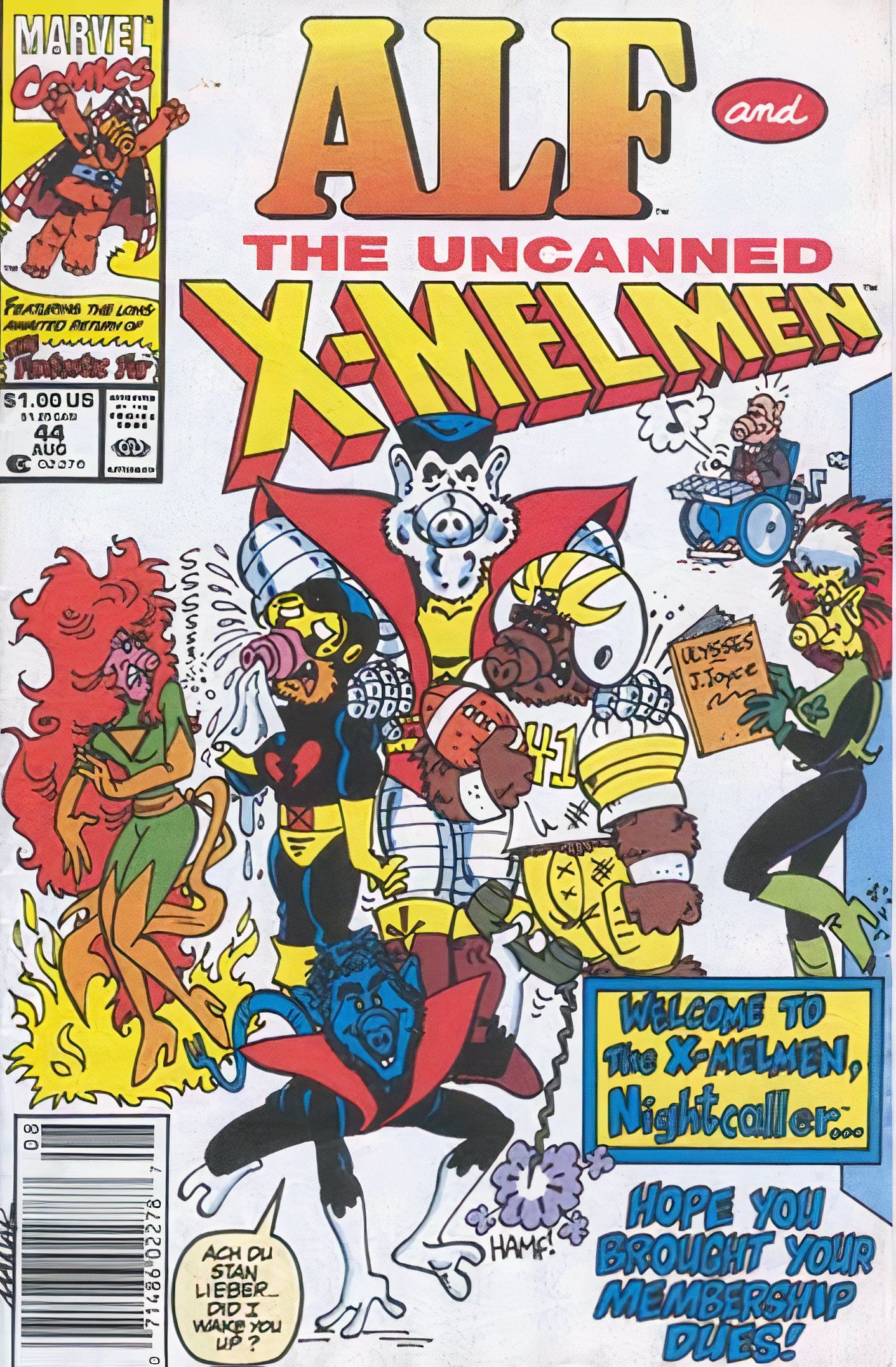 Cover for Alf #44 featuring the return of the Uncanned X-Men