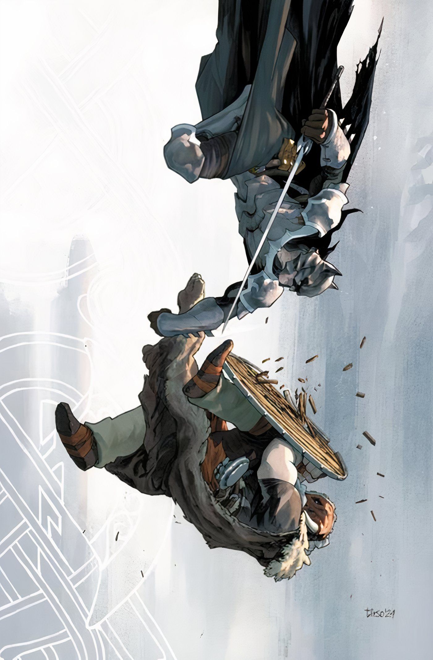 Dark Knights of Steel Batman de inverno lutando contra o golpe mortal #3