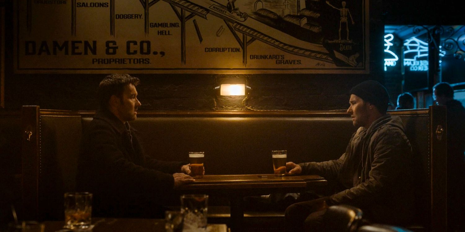 Two Jasons from different realities meet in a bar in Dark Matter, Season 1, Episode 8