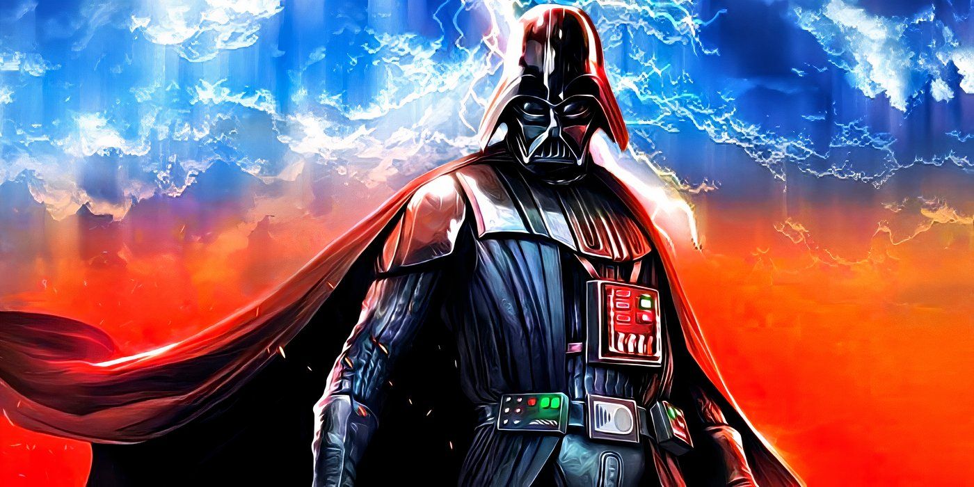 Darth Vader surging with power in the Force.