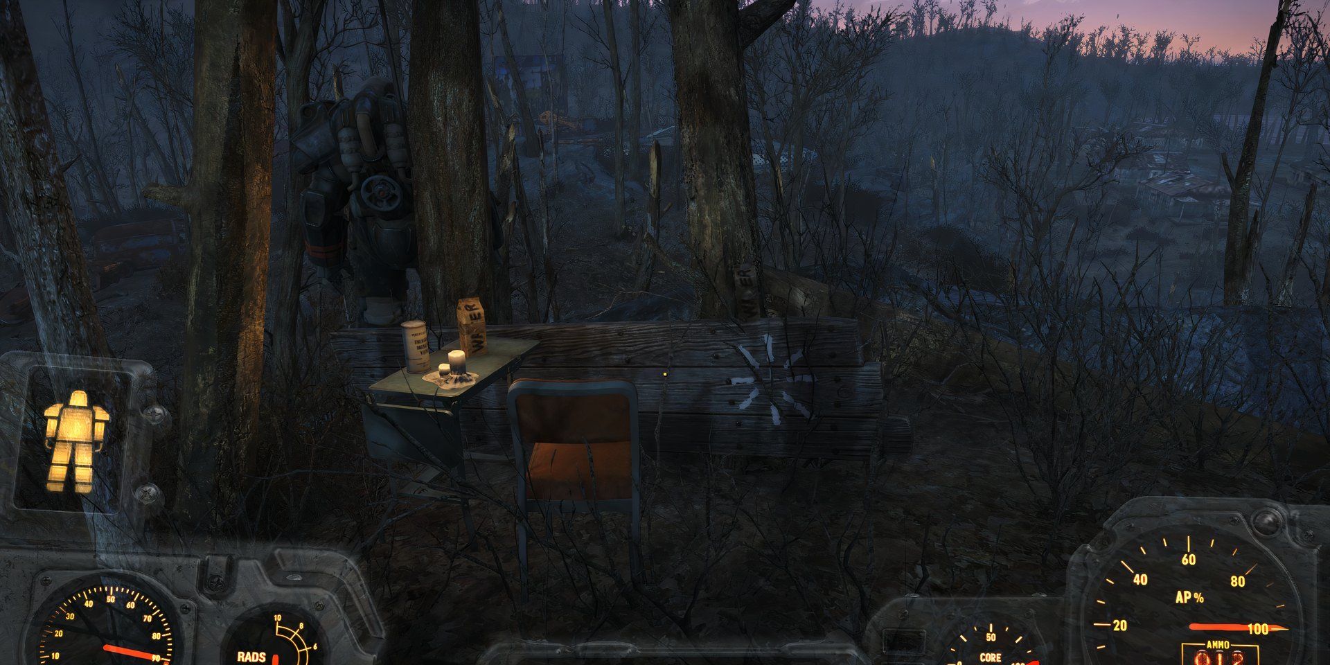 Posto de observação da ferrovia de Deacon perto do Vault 111 em Fallout 4