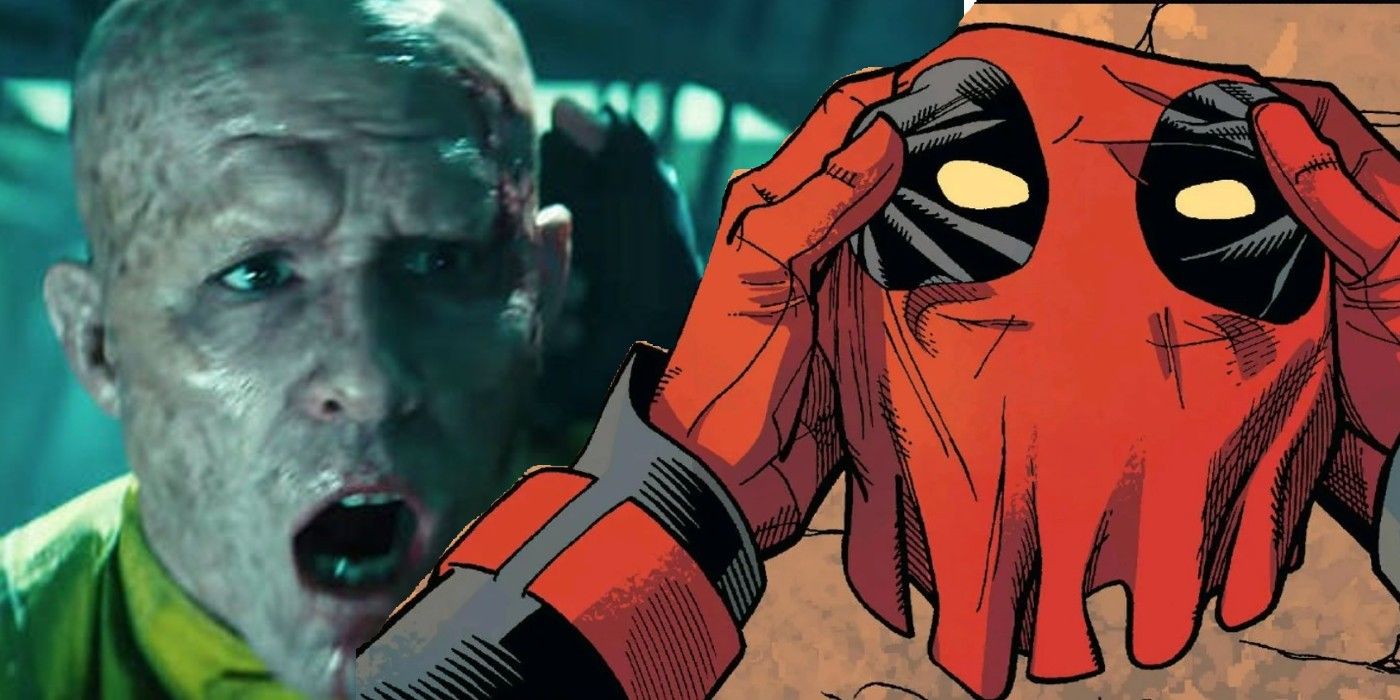 Ryan Reynolds como Deadpool (izquierda) y el cómic Deadpool desenmascarado (derecha).