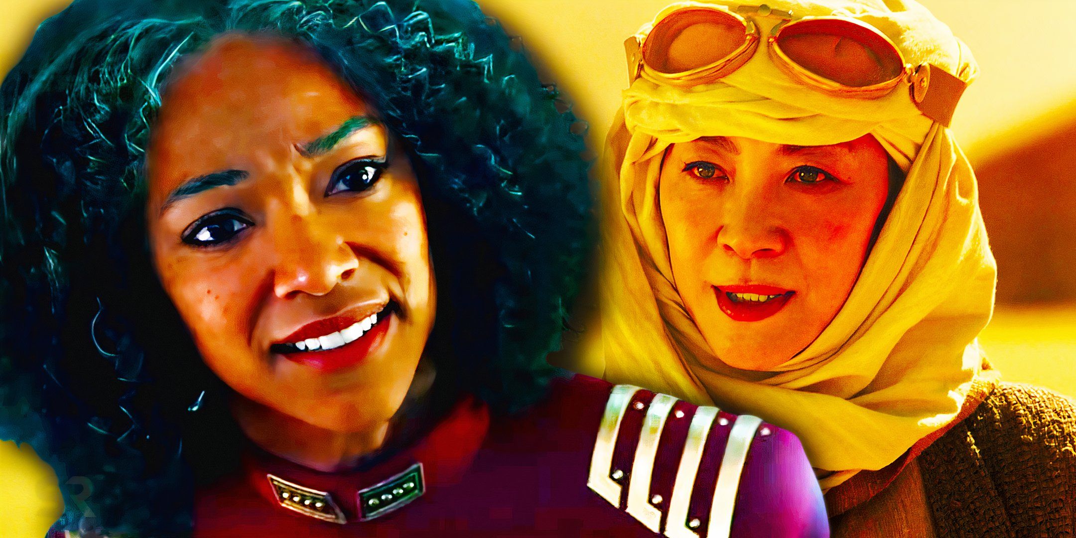 Admiral Michael Burnham and Captain Philippa Georgiou from Star Trek: Discovery season 5 and season 1 respectively.