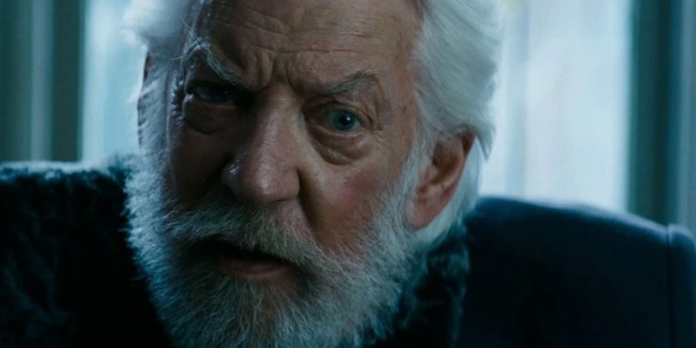 Donald Sutherland as President Snow in Catching Fire
