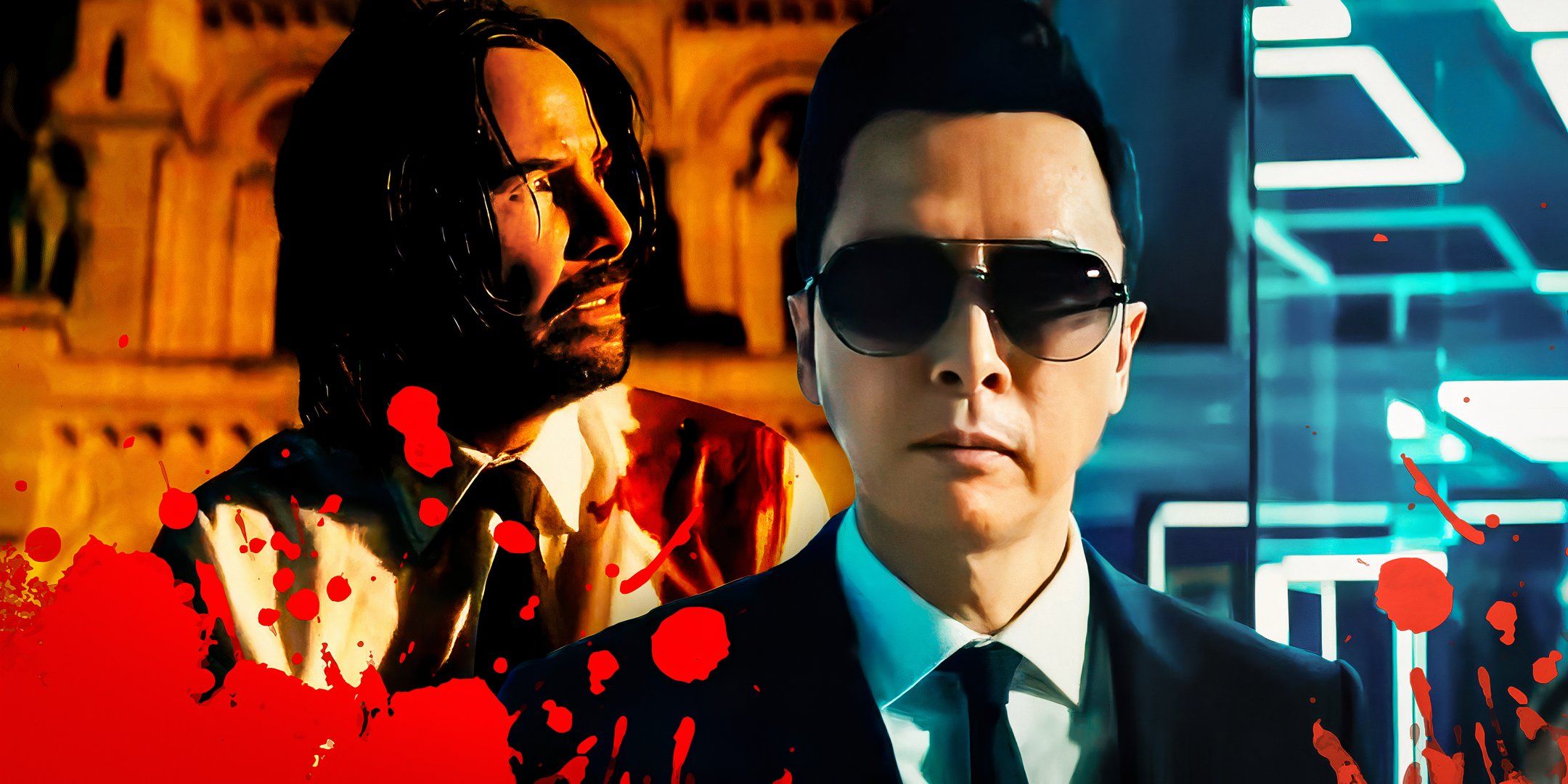 Donnie Yen's Caine from John Wick 4 and Keanu Reeves from the ending