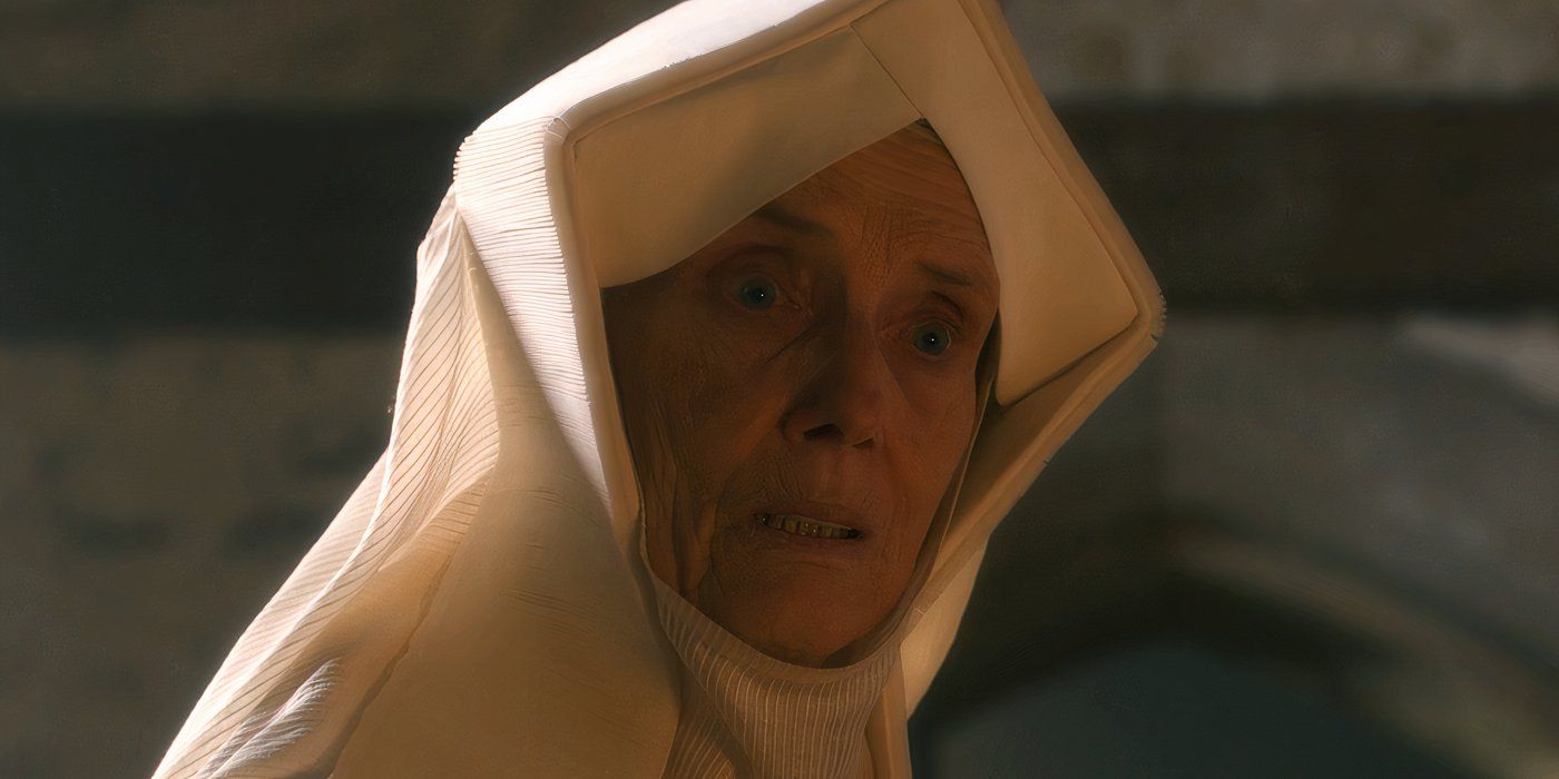 Edward's grandmother wears a nun's habit in My Lady Jane