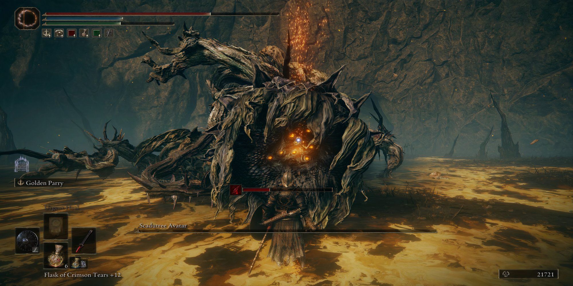 The Scaduetree Avatar boss in Elden Ring: Shadow Of The Erdtree DLC has a weakness to fire.