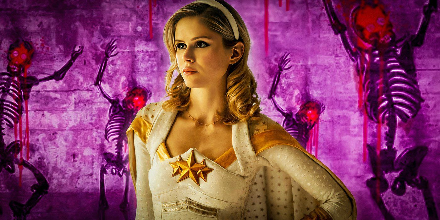 Erin Moriarty as Starlight surrounded by skeletons in The Boys