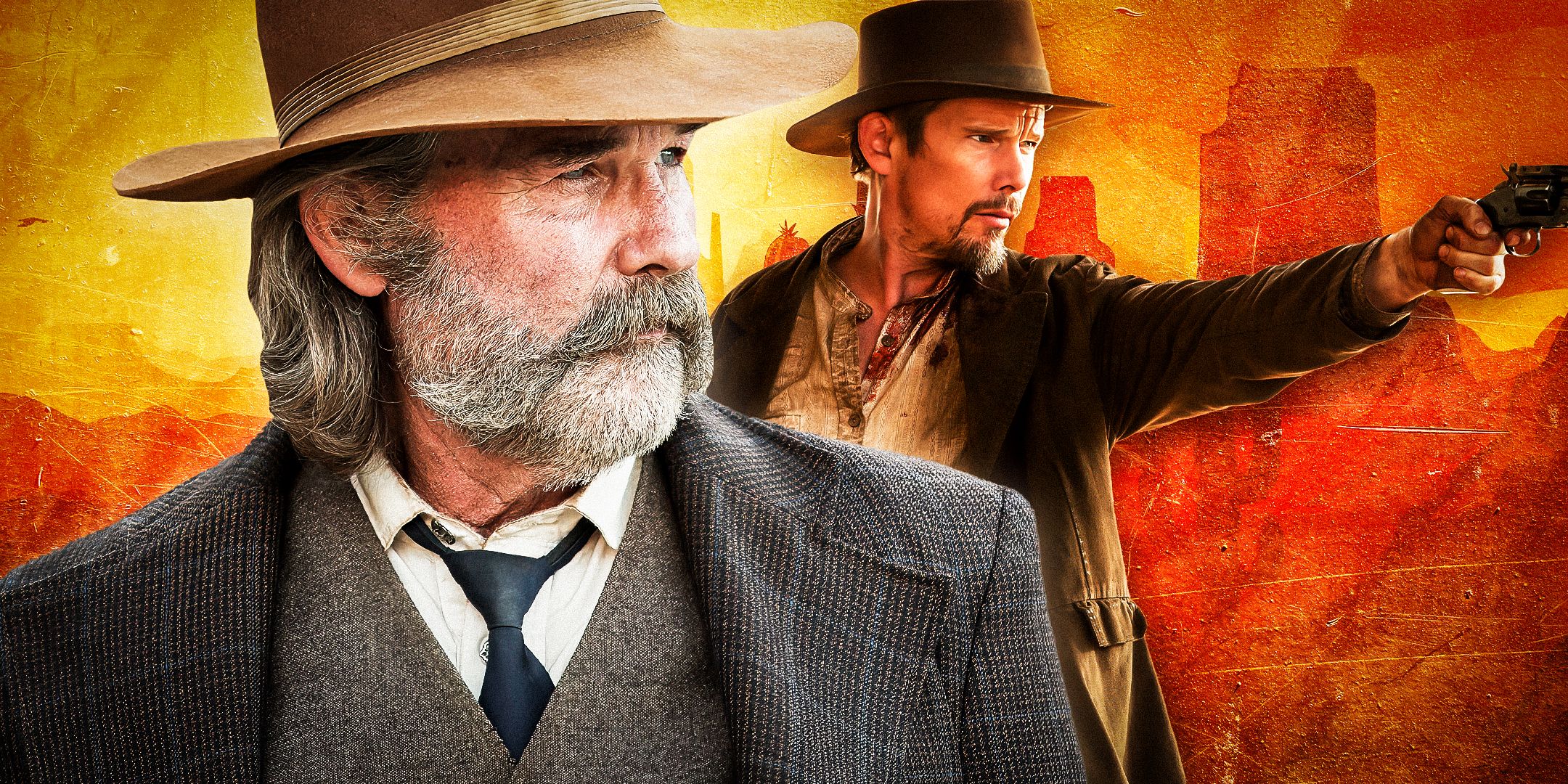 Ethan-Hawke-as-Paul-from-In-a-Valley-of-Violence-&-Kurt-Russell--Sheriff-Hunt-from-Bone-Tomahawk-(2015)