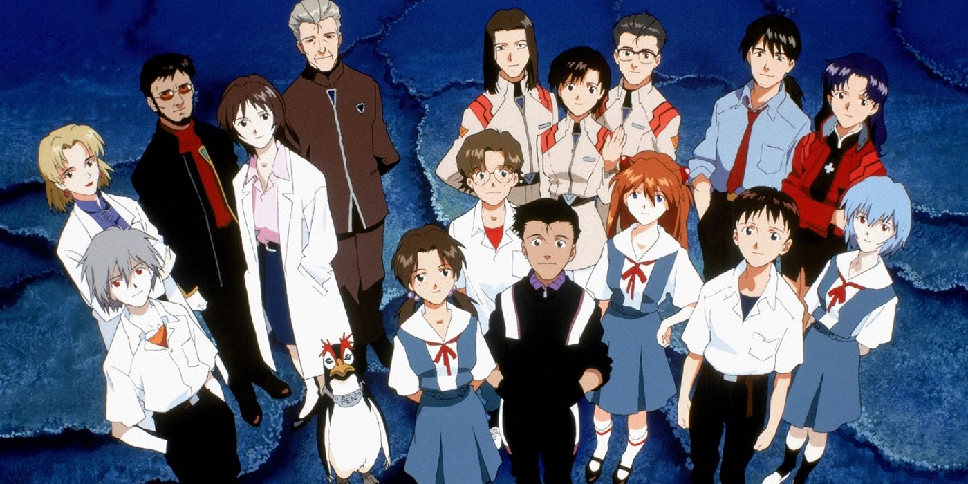 Evangelion: Group shot of the entire cast
