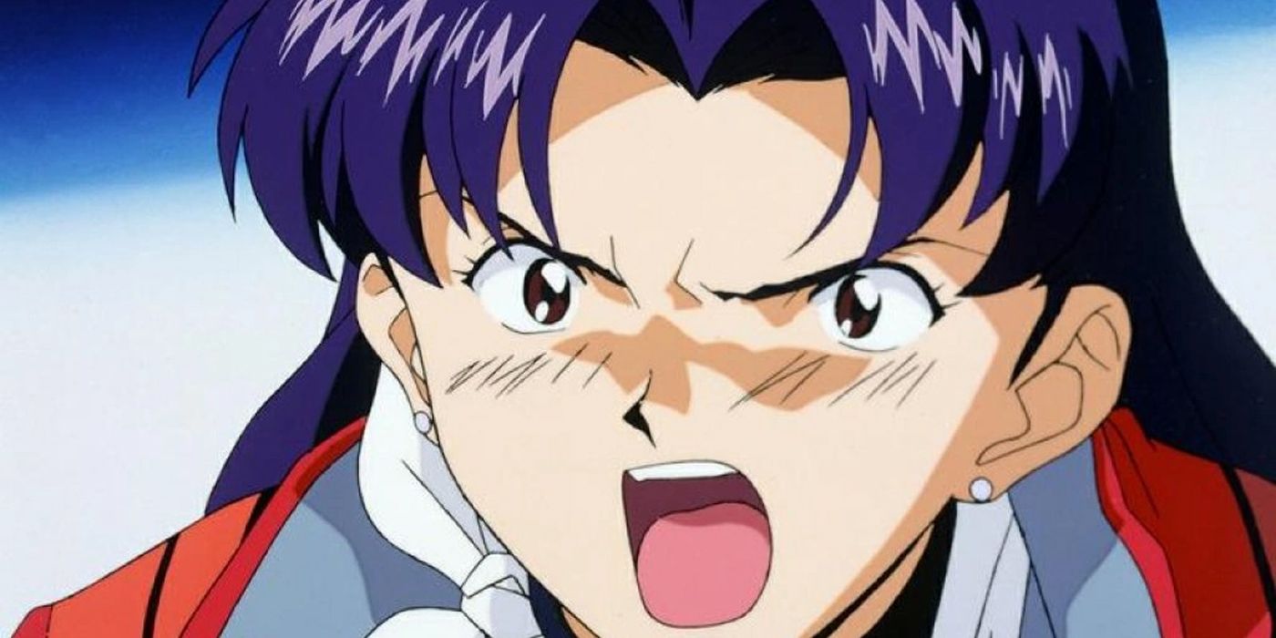 Evangelion: Misato gritando