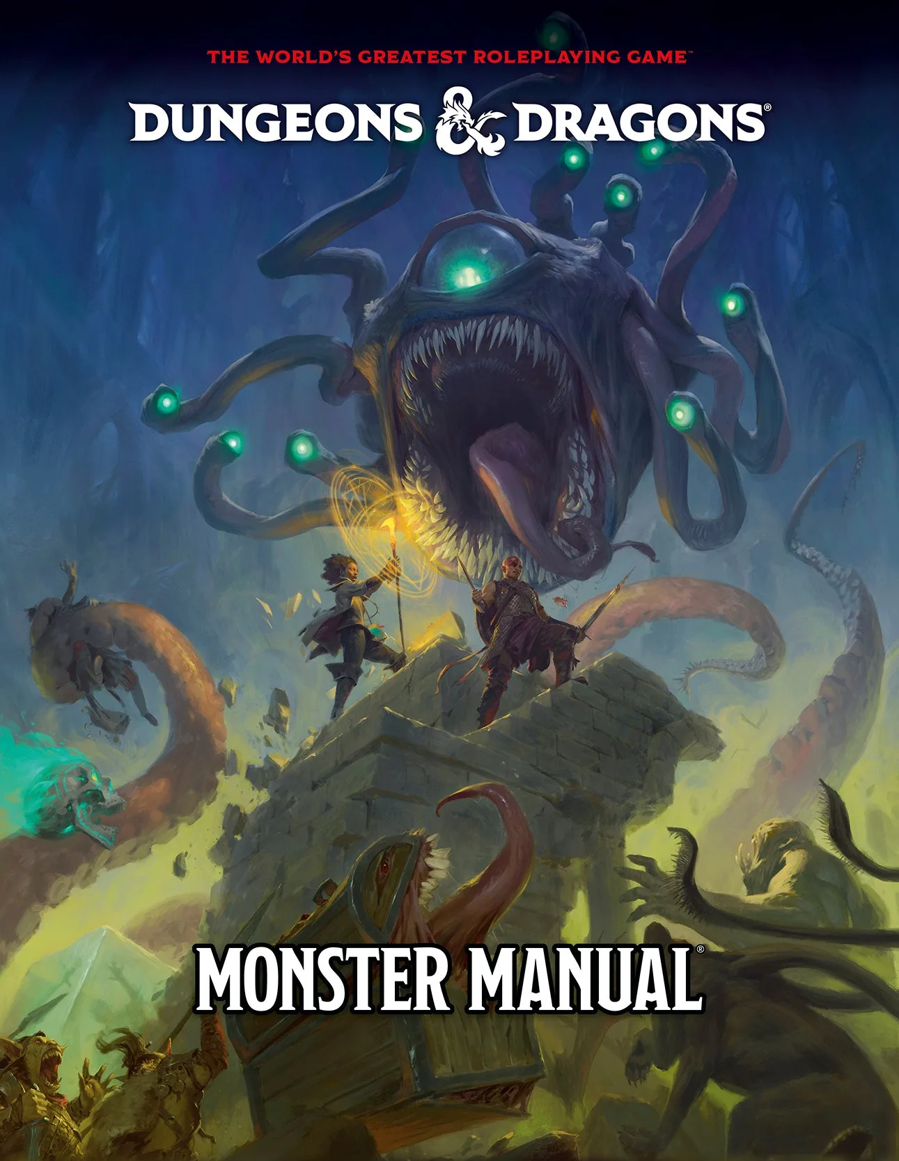 D&D's New 2024 Monster Manual Cover Revealed, Showing Off Over A Dozen Iconic Enemies