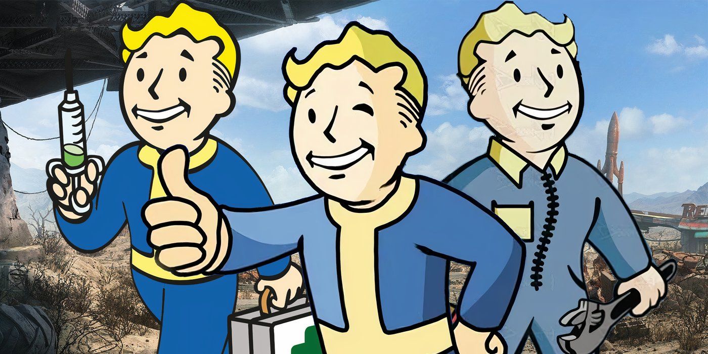 Fallout - Doctor, Mechanic and smiling thumbs up Vault Boy