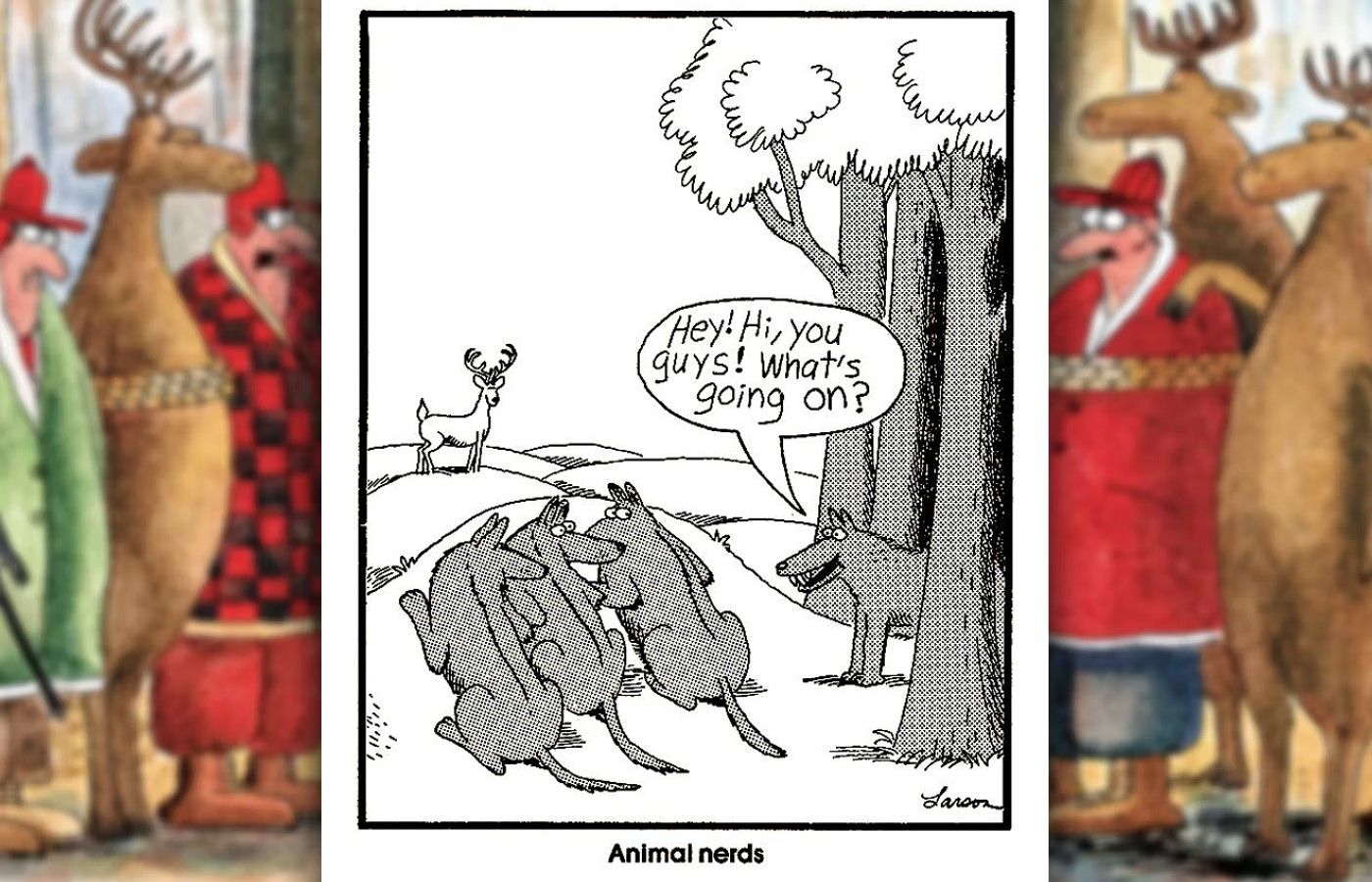 far side comic about animal nerds