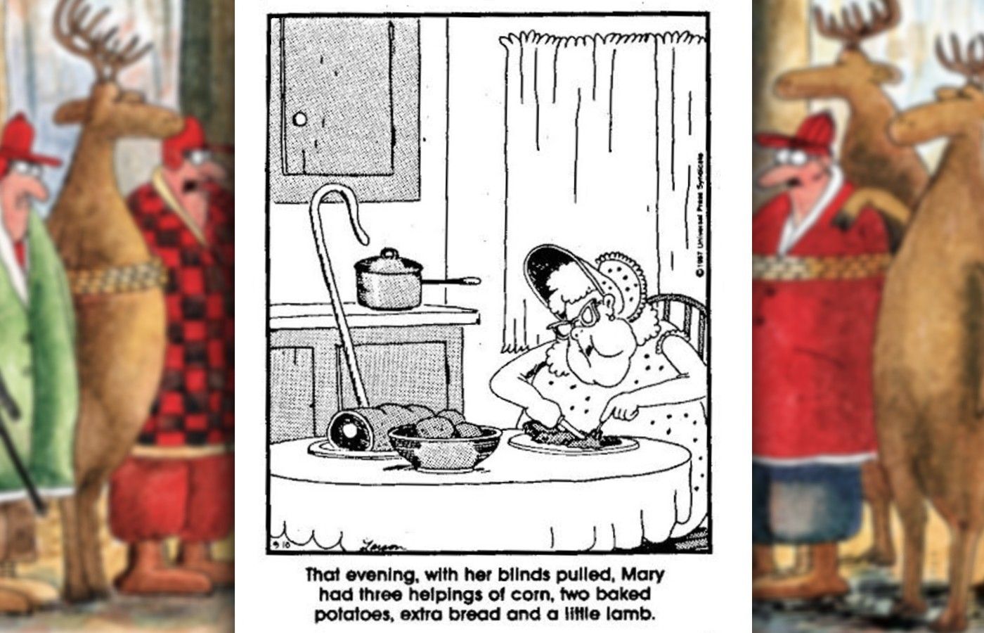 far side comic referencing mary had a little lamb