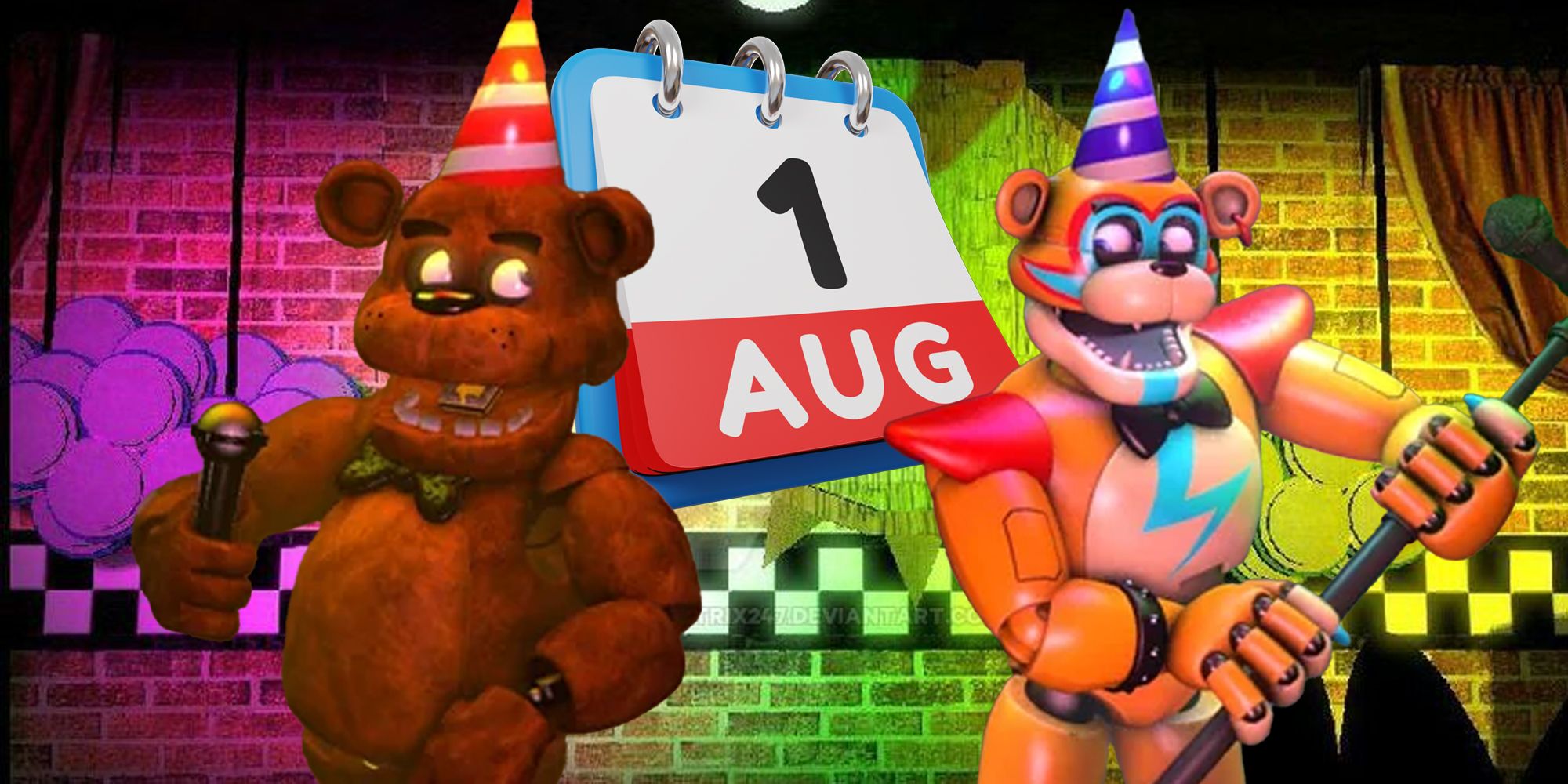 Five Nights at Freddy&rsquo;s - Party with August 1 calendar