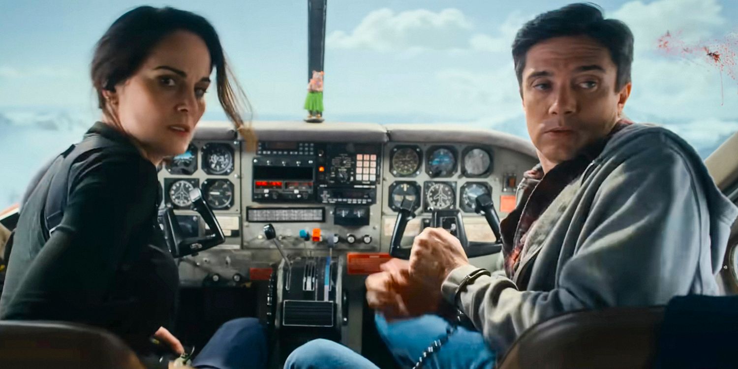 Two characters in a cockpit in Flight Risk