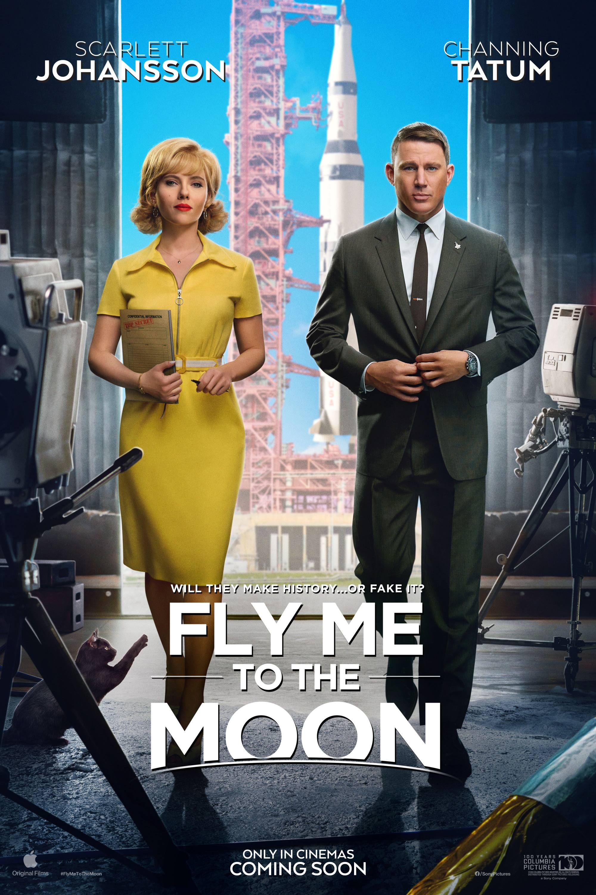 Fly Me to the Moon (2024) - Poster - Scarlett Johanson & Channing tatum