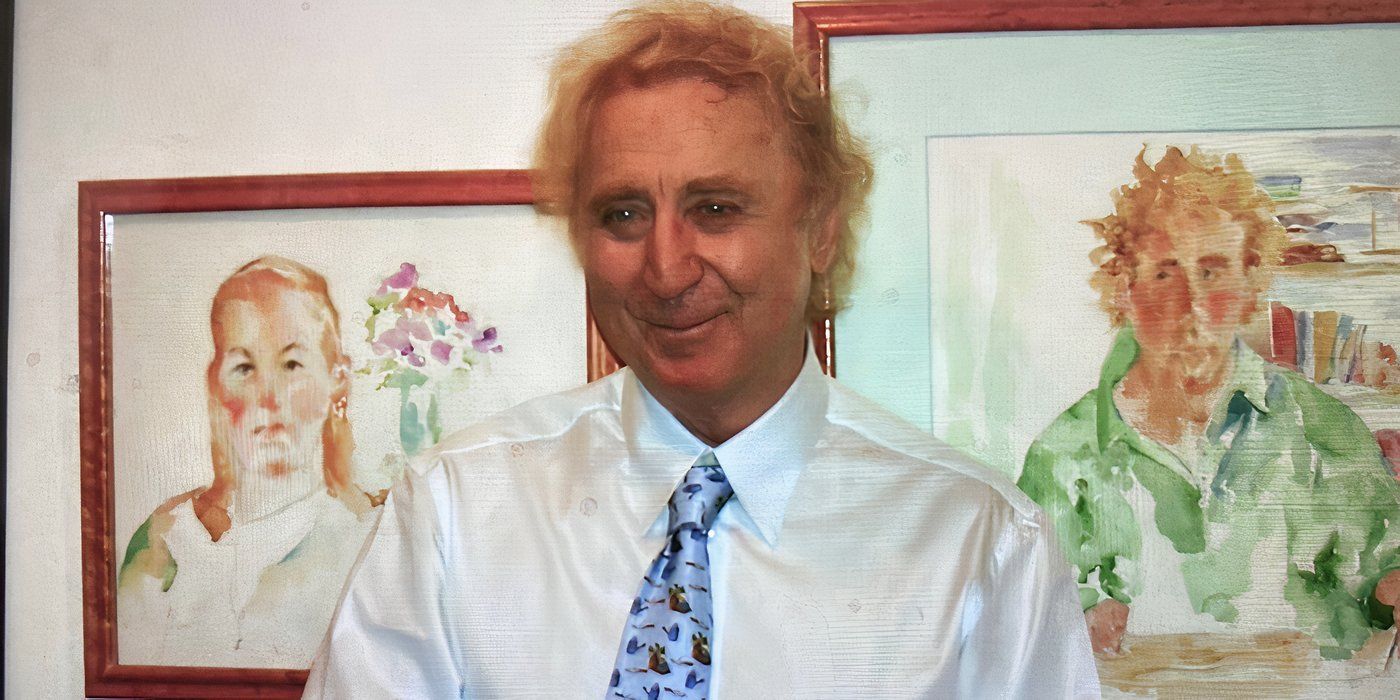 Gene Wilder com suas pinturas