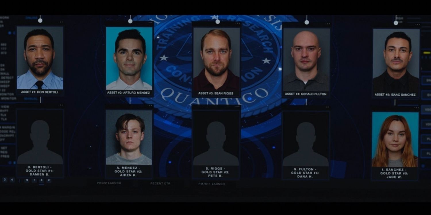 Placa del Programa Gold Star con caras de Strike Team e identidades de Gold Star en Criminal Minds: Evolution.jpg