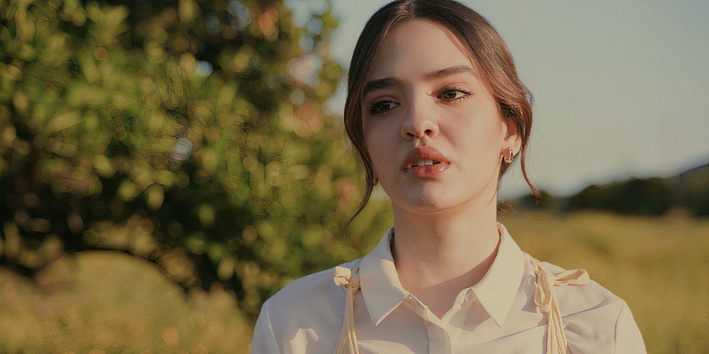 Galilea La Salvia looks shocked when looking on in a field 