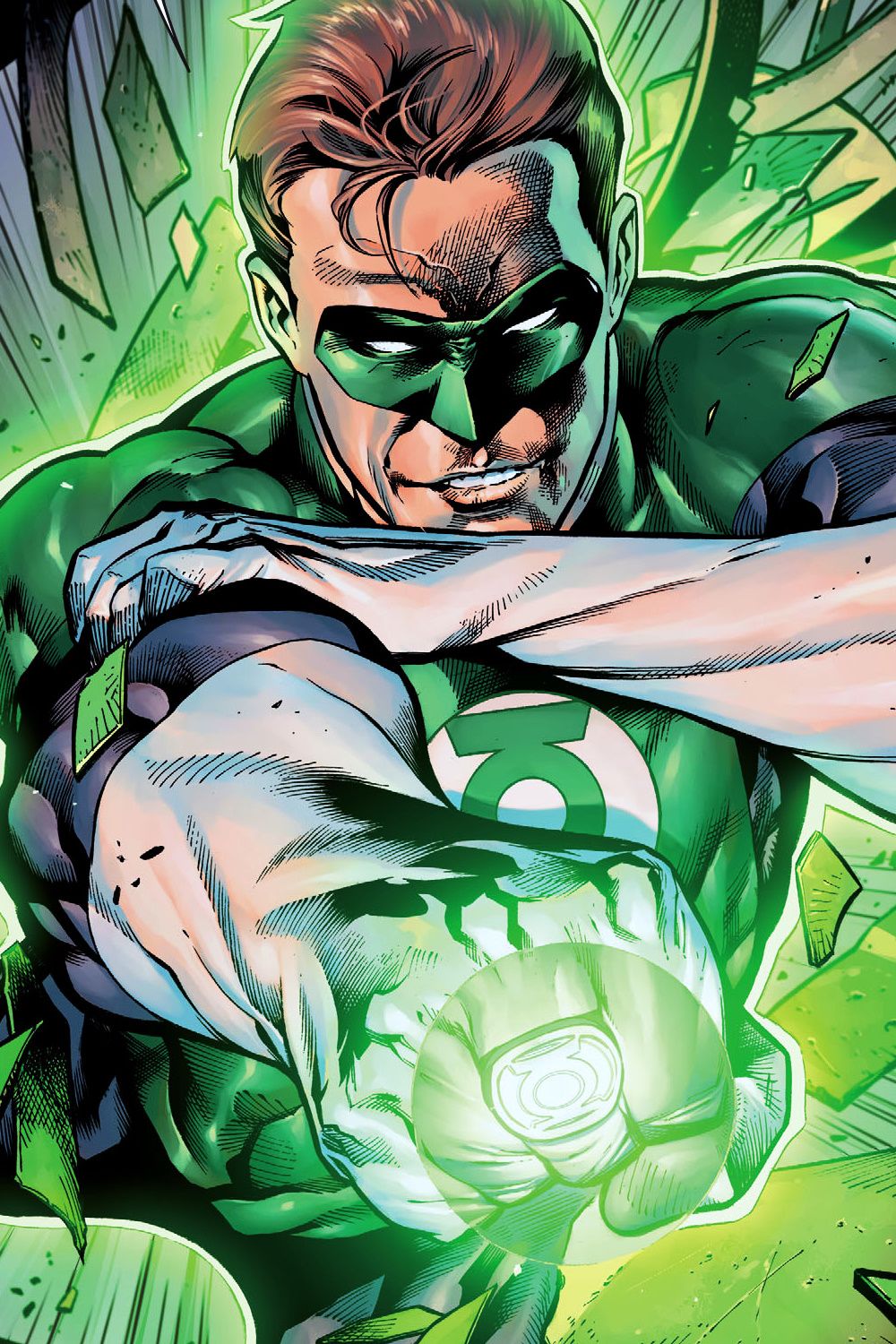 Green Lantern Hal Jordan in comic art by Ivan Reis